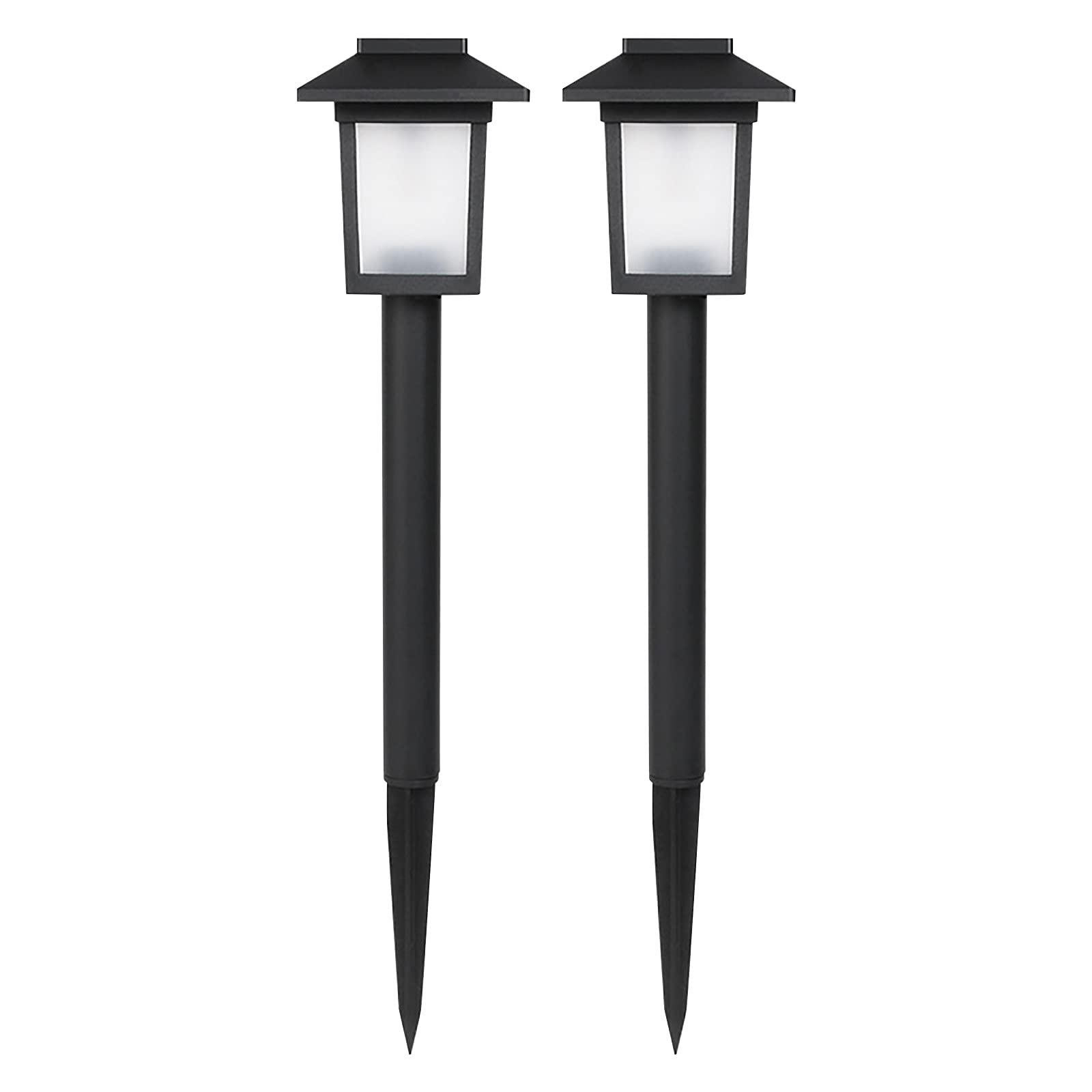 2-Pack Solar LED Garden Pathway Lights - Waterproof Outdoor Landscape Lighting for Lawn, Yard, Driveway | Decorative Solar-Powered Walkway Markers for Garden, Patio, Deck & Driveway Safety
