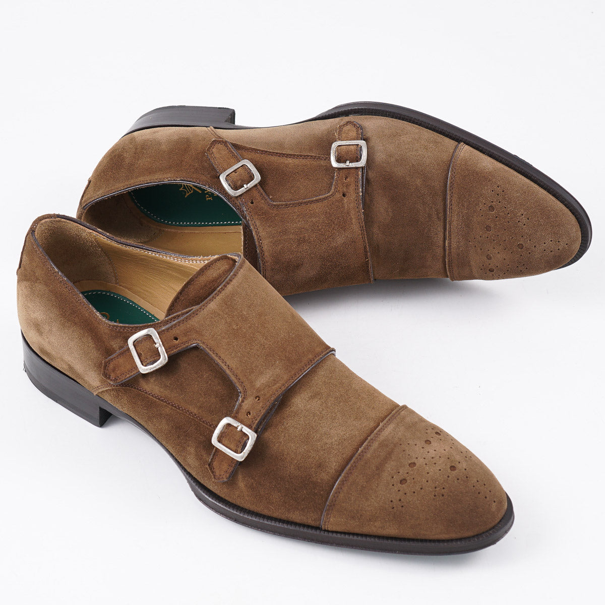 Pastori 'Romulus' Suede Monk Strap Shoes for Men - Premium Italian Leather Dress Shoes for Business & Formal Occasions