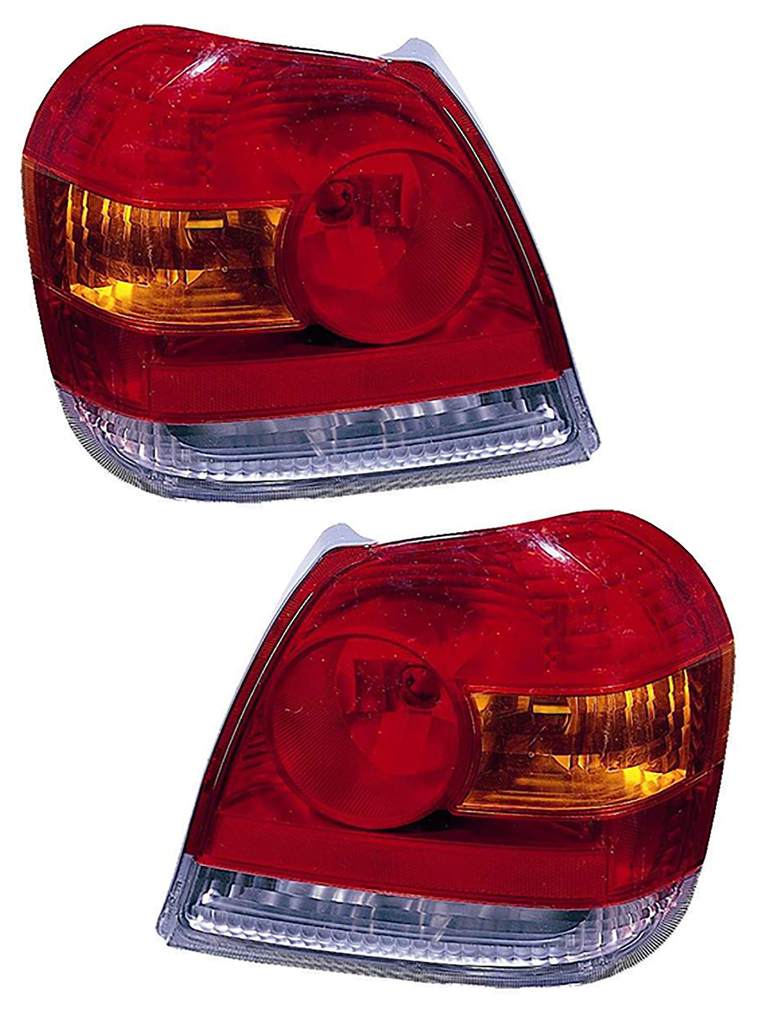 Toyota Echo Tail Lights Lamps Set - Left & Right Pair for 2003 2004 2005 Models - Perfect for Night Driving & Enhanced Vehicle Safety