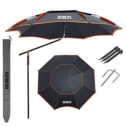2.0-2.4M Adjustable Fishing Umbrella - Detachable Sun Shade for Outdoor Camping, Beach, Picnic - Waterproof & UV Protection Parasol for All-Weather Use