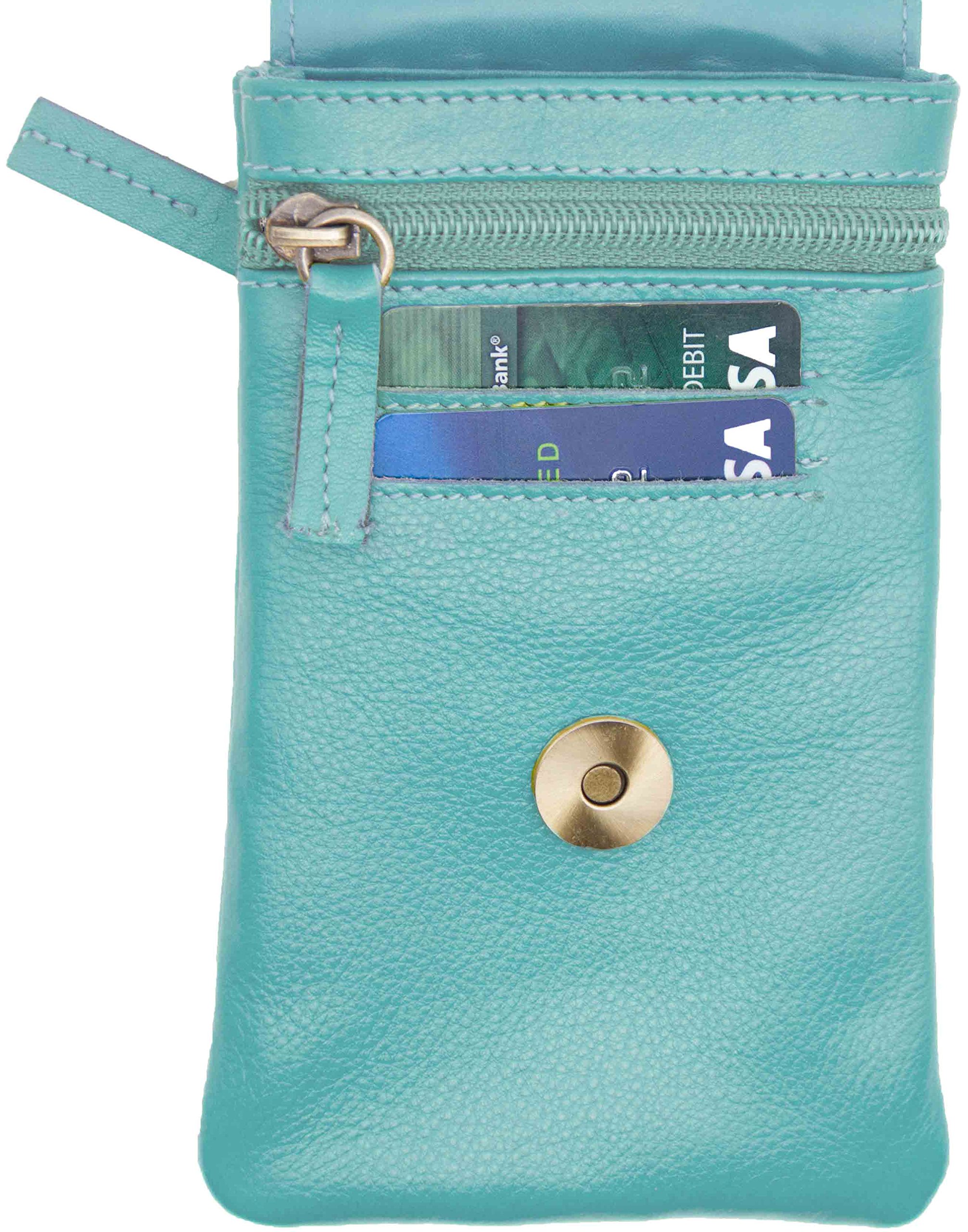 Genuine Cowhide Leather Mini Crossbody Wallet Shoulder Bag for Women - Stylish Night Out Purse, Compact Phone Holder for Parties, Travel & Daily Use