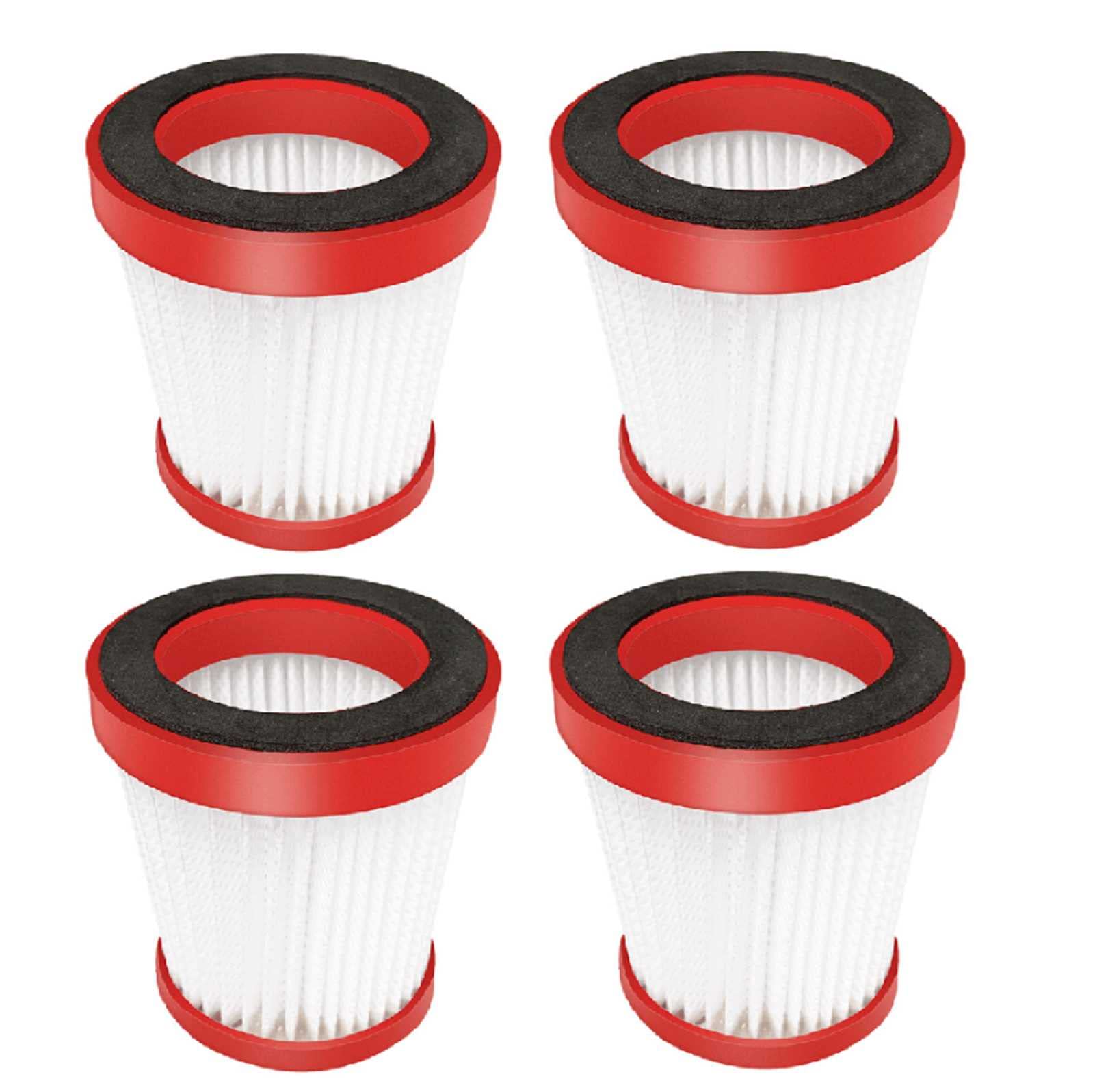 VC01 Vacuum Cleaner Cartridge Filter - 4 Pack Replacement HEPA Filters for VC01 Cordless Vacuum Cleaner Accessories - Improves Air Purification for Dust, Pet Hair & Allergens - Perfect for Home, Office & Car Cleaning
