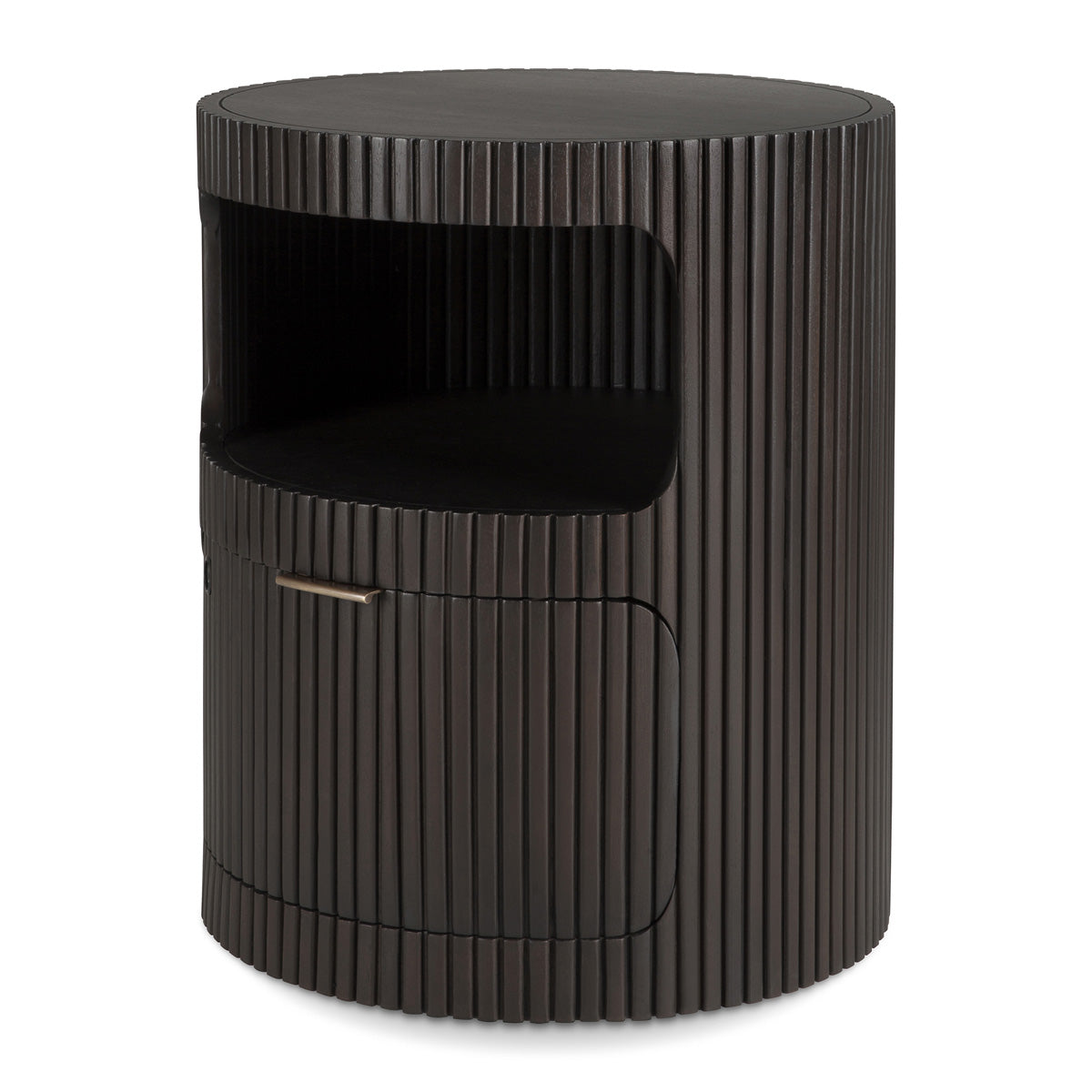 Boomerang Drawer Nightstand - Modern Bedside Table with Unique Curved Design for Bedroom, Living Room, or Office - Perfect for Small Spaces and Storage Organization