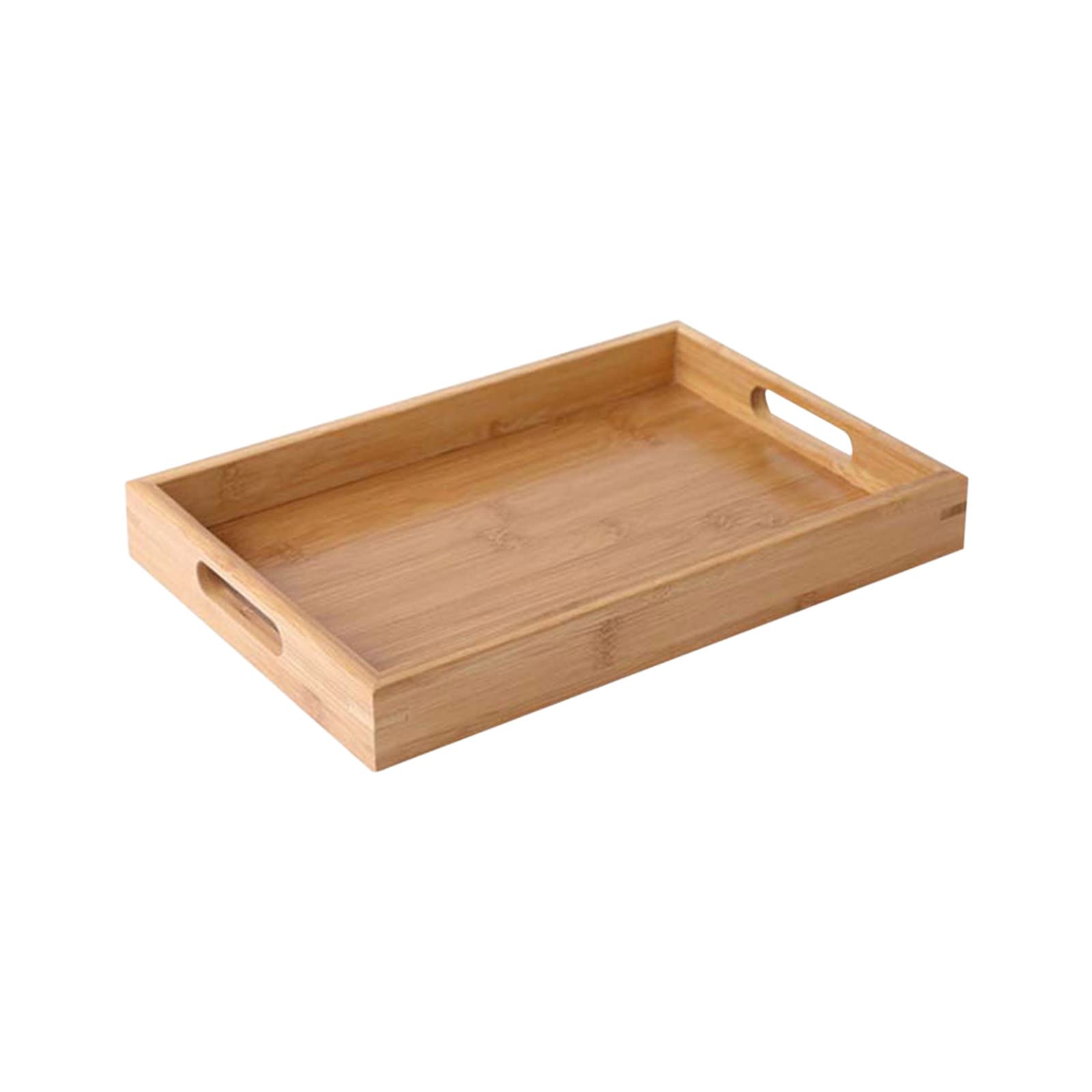 Eco-Friendly Bamboo Serving Tray for Tea Cups, Bread & BBQ - Perfect for Home, Hotel & Restaurant Use - Durable Wooden Food Tray for Dining & Entertaining