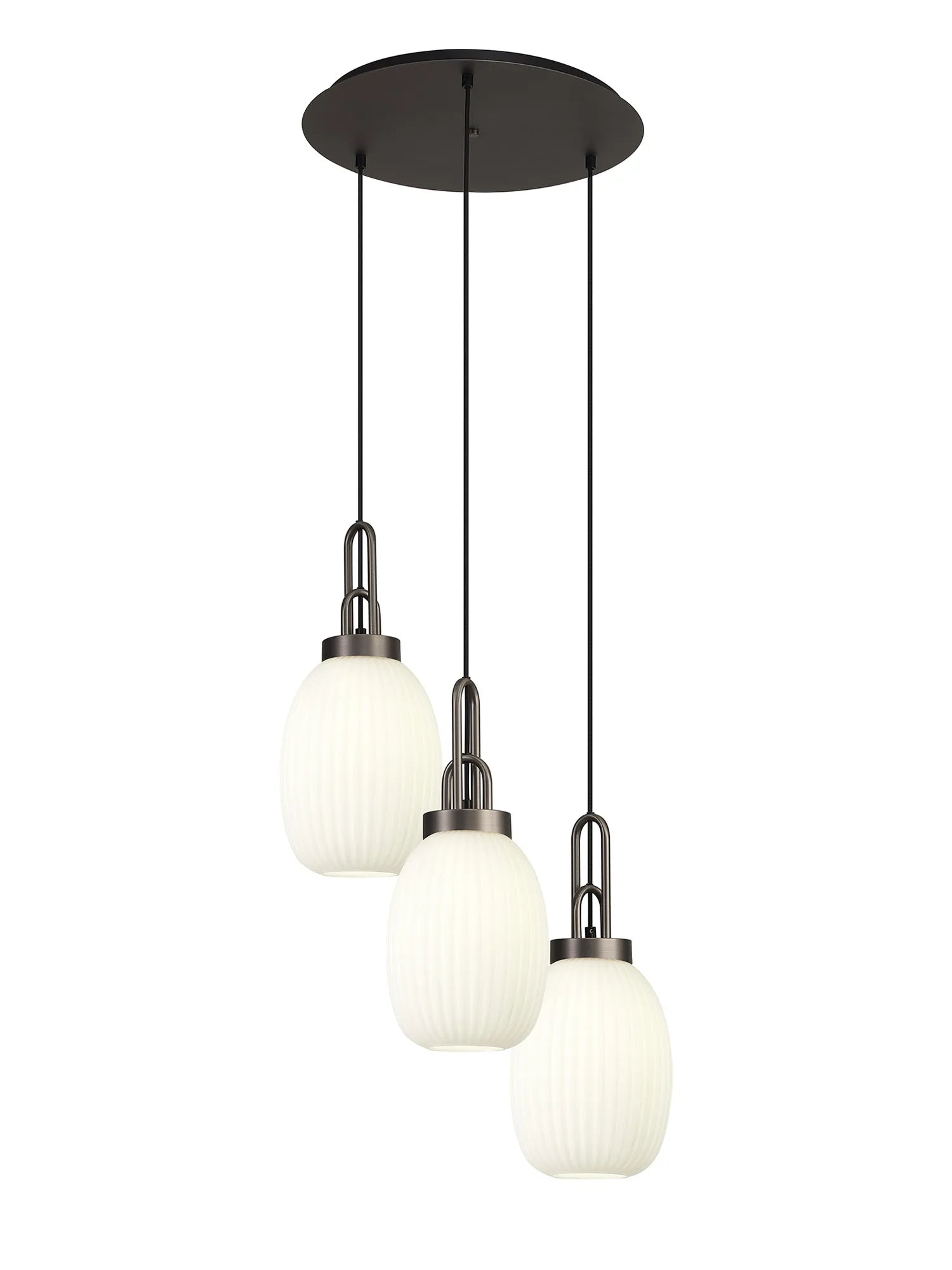 Stylish Cadiz 3-Light Cluster Pendant - Modern Ceiling Lighting Fixture for Dining Room, Kitchen Island & Living Room Decor