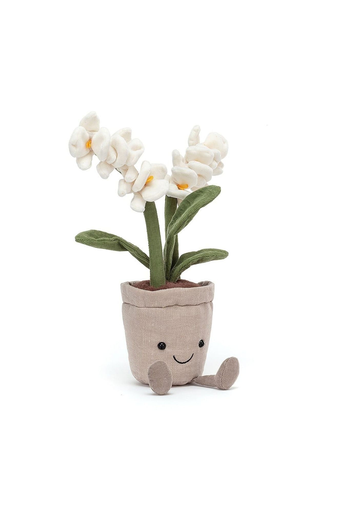 Jellycat Amuseable Cream Orchid Plush Toy - Soft & Cuddly Stuffed Flower for Kids, Babies & Home Decor