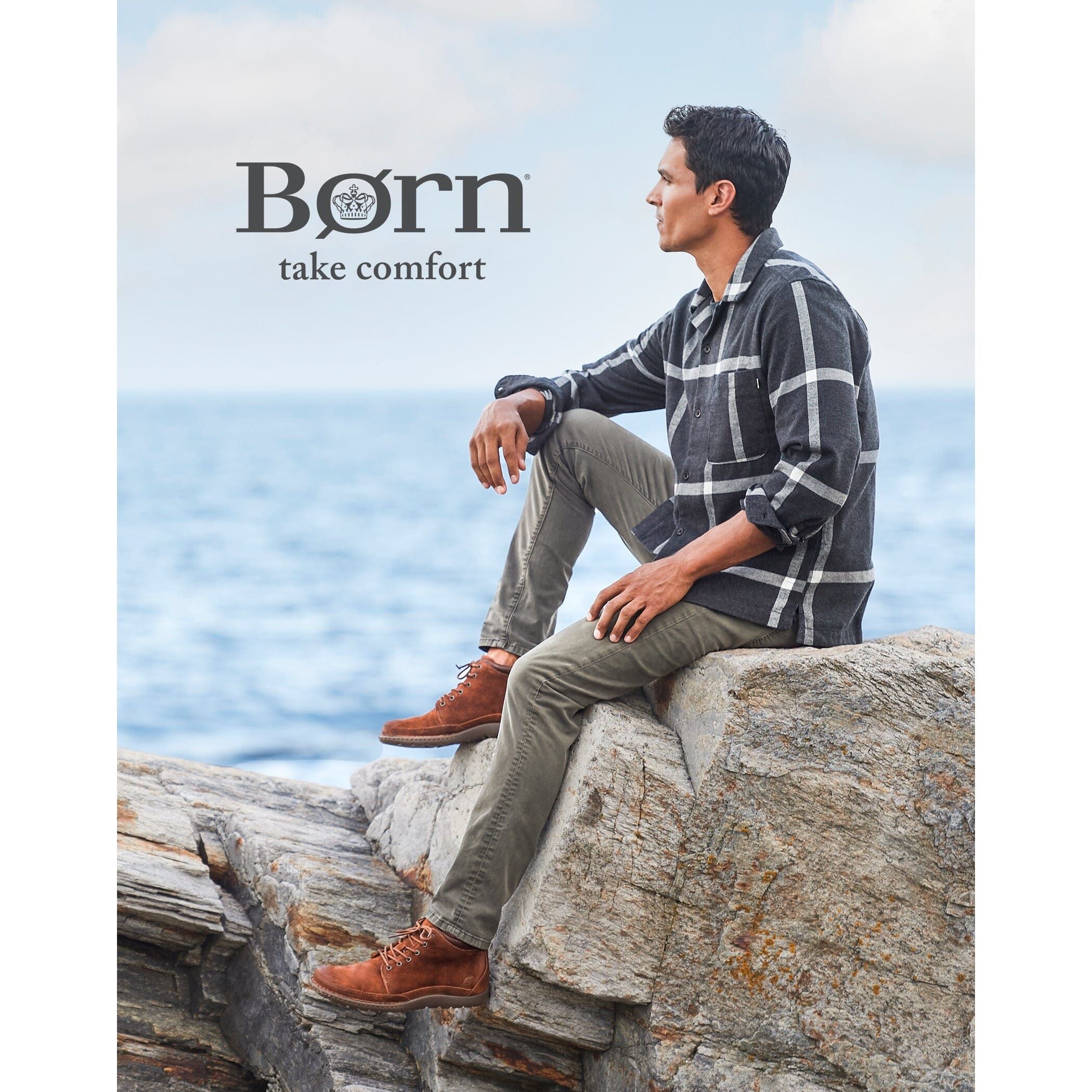 BORN NIGEL Men's Leather Boots - Waterproof & Comfortable for Outdoor, Hiking, and Casual Wear - Final Sale