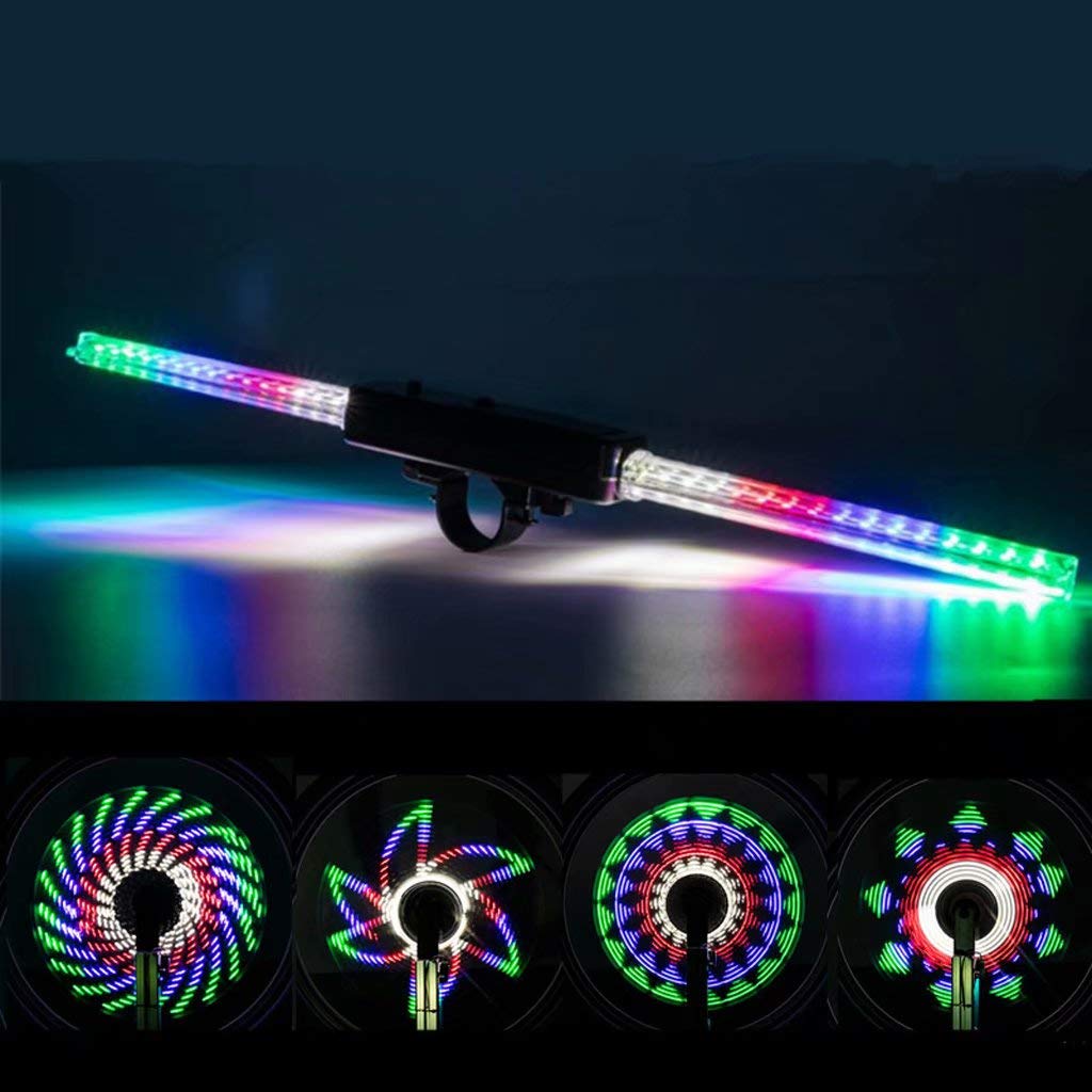LED Bike Wheel Lights - Waterproof MTB Spoke Lights, 25H Battery for Night Cycling Safety
