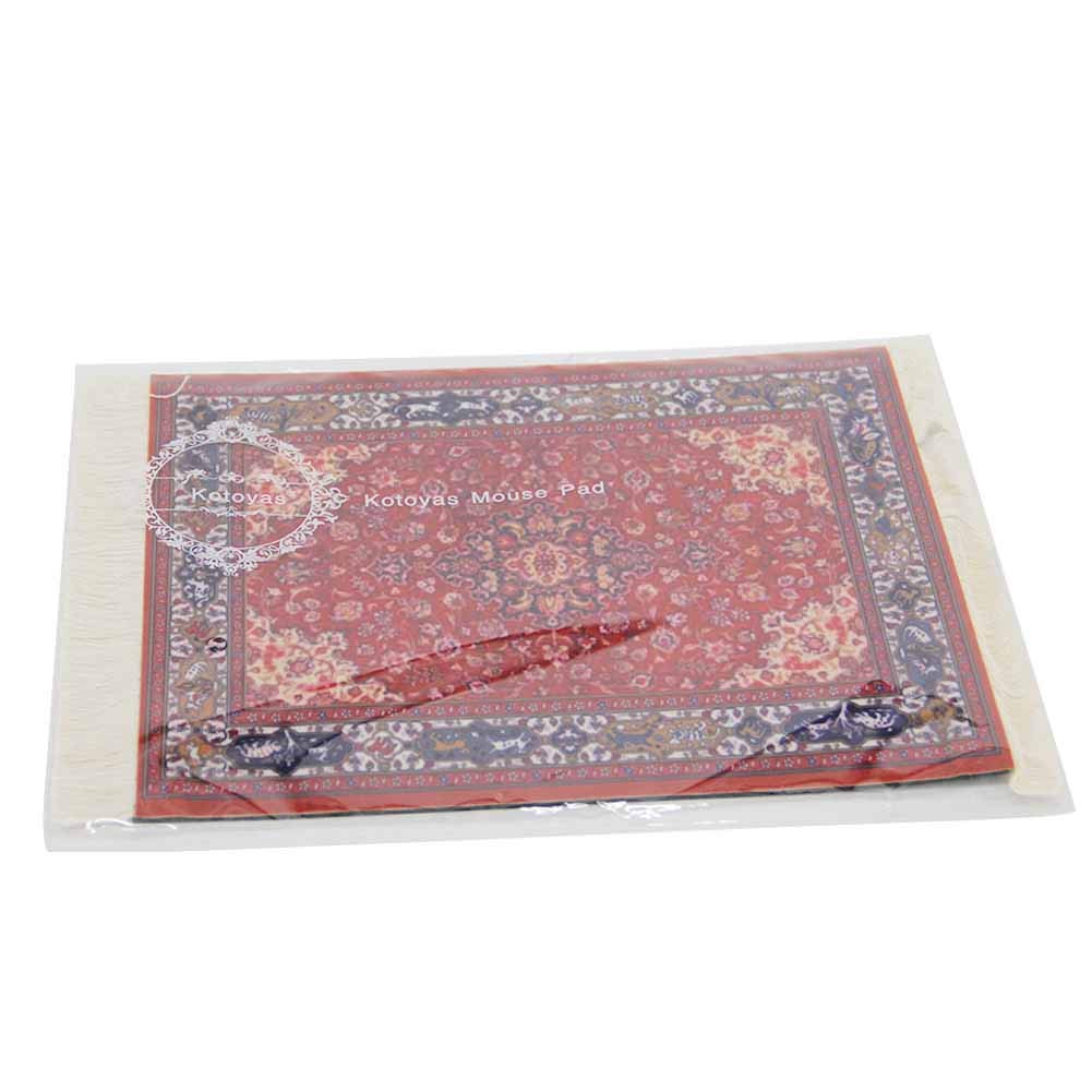 Oriental Carpet Style Mouse Pad - Persian Design Computer Mouse Mat with Non-Slip Base (Dark Red) for Gaming, Office & Home Workspace