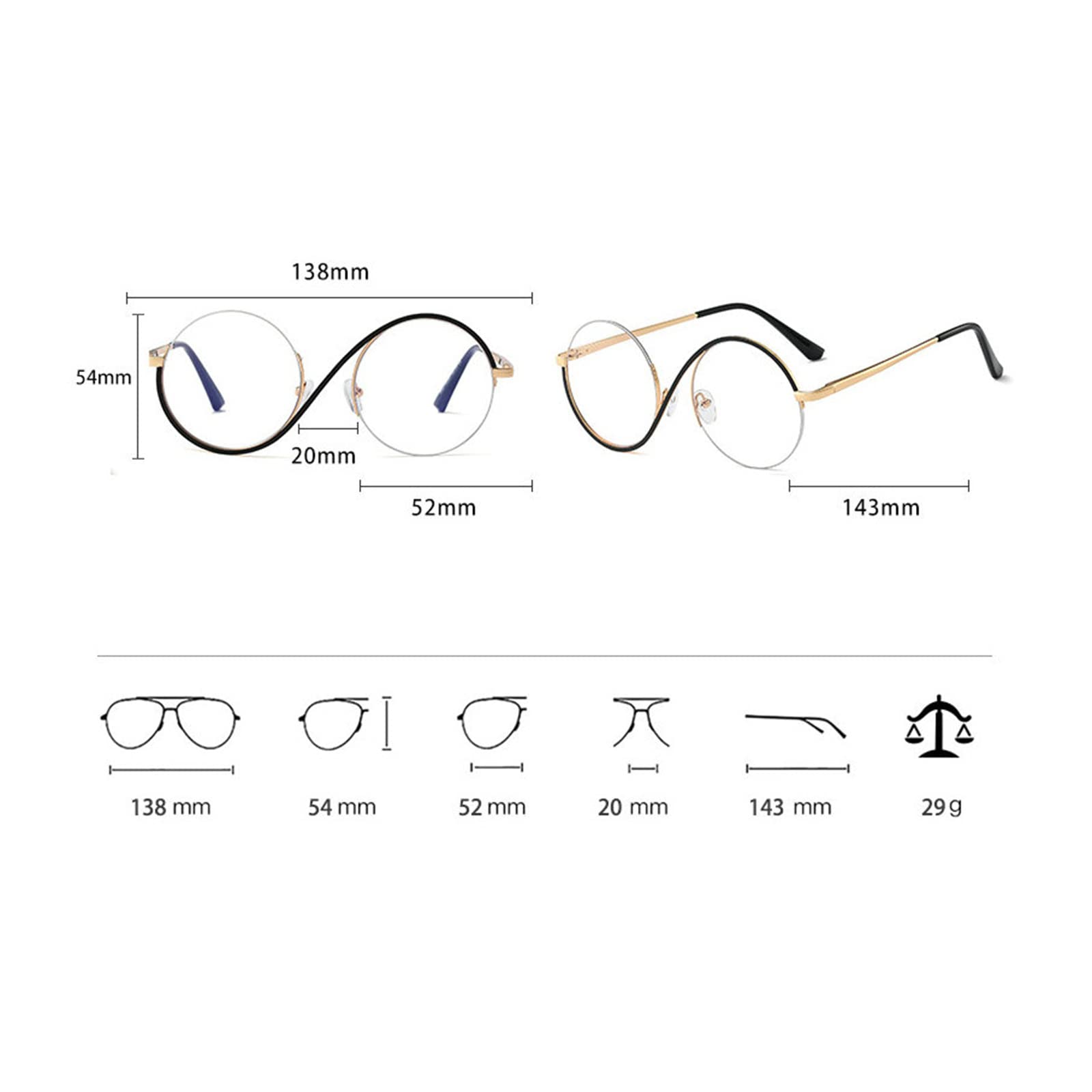Willochra Round Blue Light Blocking Glasses for Women - Anti Eyestrain Computer Glasses with Metal Frame (Elphaba Style) | Perfect for Office Work, Gaming & Screen Time Protection