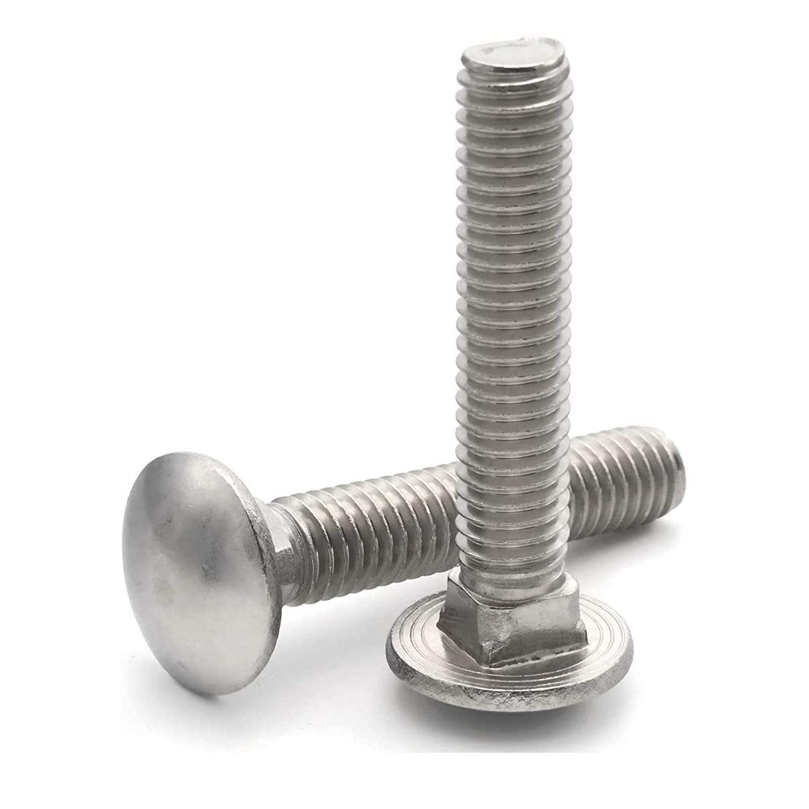 M8-1.25x12mm Zinc-Plated Carriage Bolts - 20 Sets for Furniture & Construction
