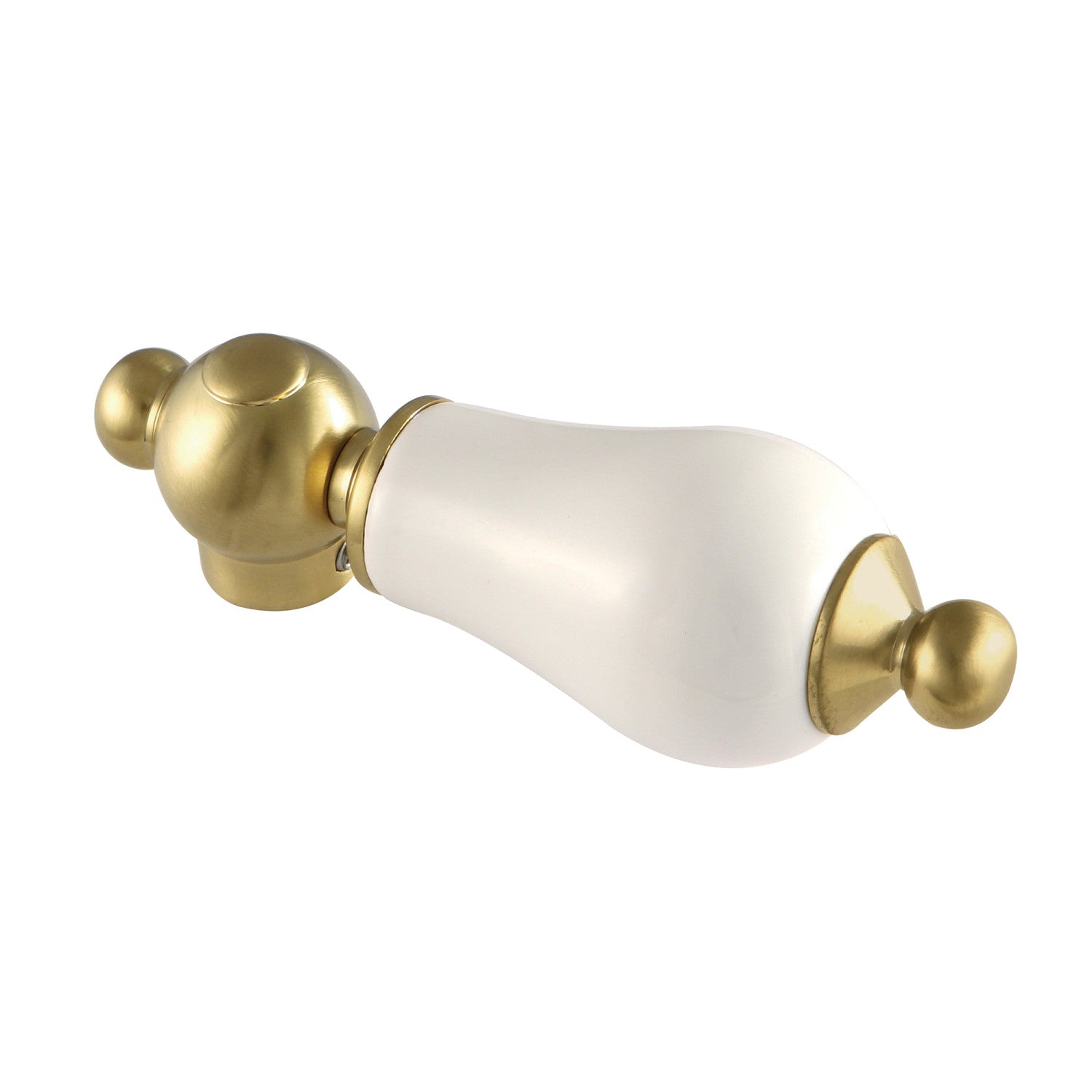 Vintage Aqua AECL7 Porcelain Lever Handle - Brushed Brass Finish for Bathroom & Kitchen Faucet Upgrade | Durable & Stylish Hardware for Home Renovation
