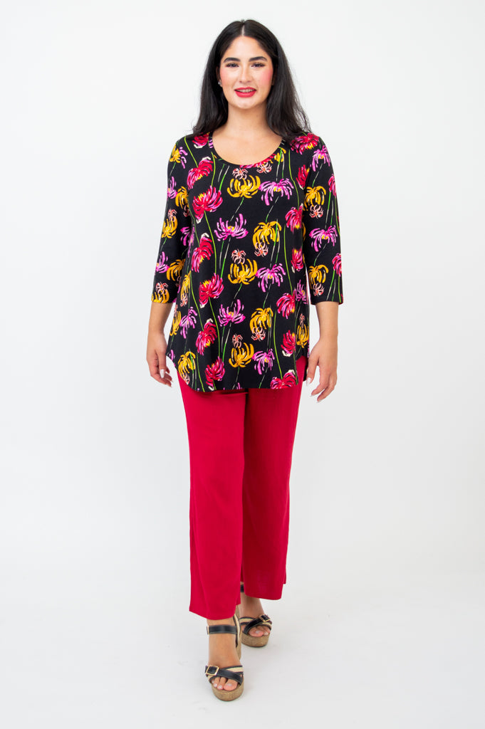 Jazz 3/4 Sleeve Top for Women - Soft Bamboo Fabric - Comfortable & Breathable - Perfect for Dance, Yoga & Casual Wear