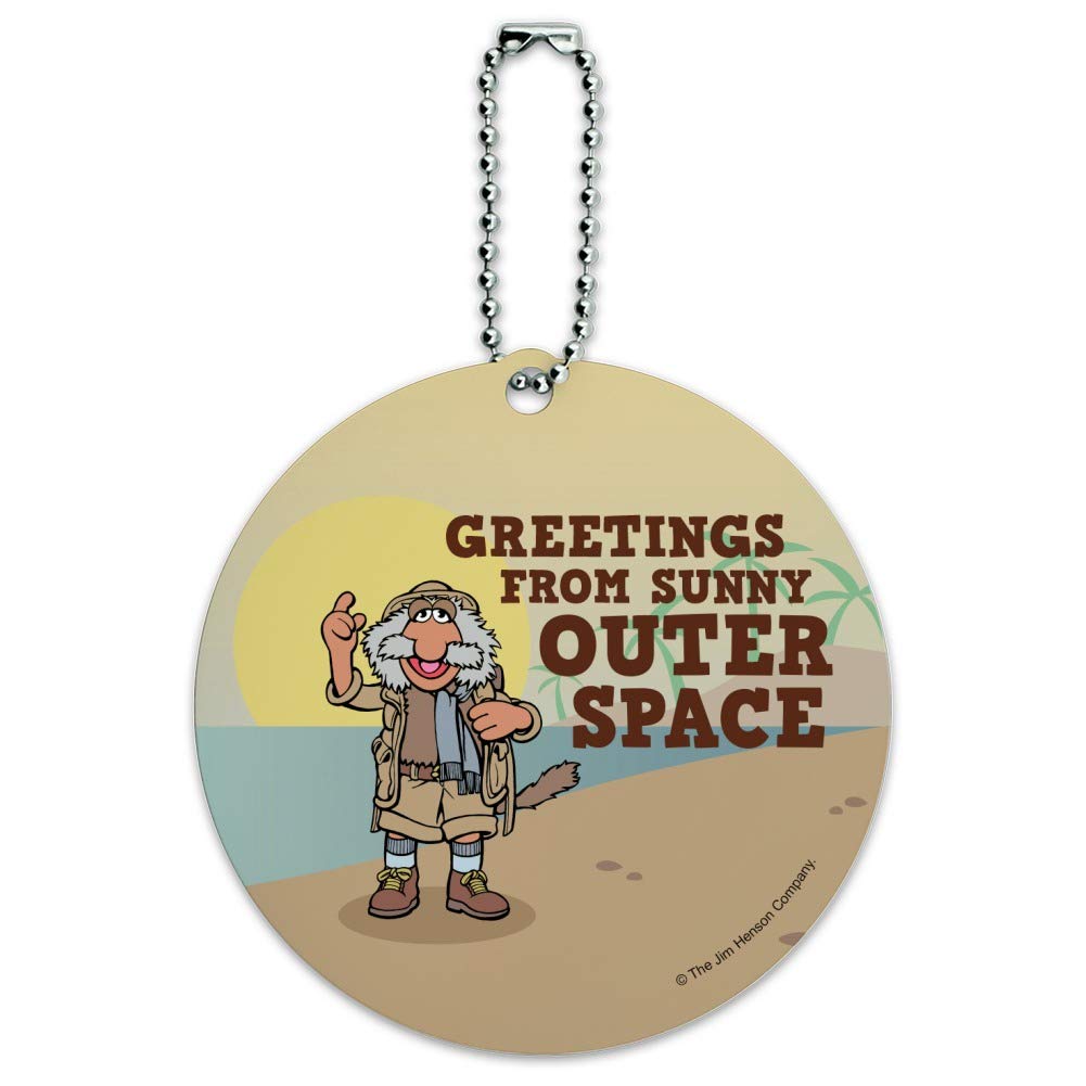 Outer Space Uncle Matt Fraggle Rock Round Luggage ID Tag - Durable Personalized Travel Bag Tag for Suitcases, Backpacks & Carry-Ons - Perfect for Airports, Vacations & Kids' School Bags