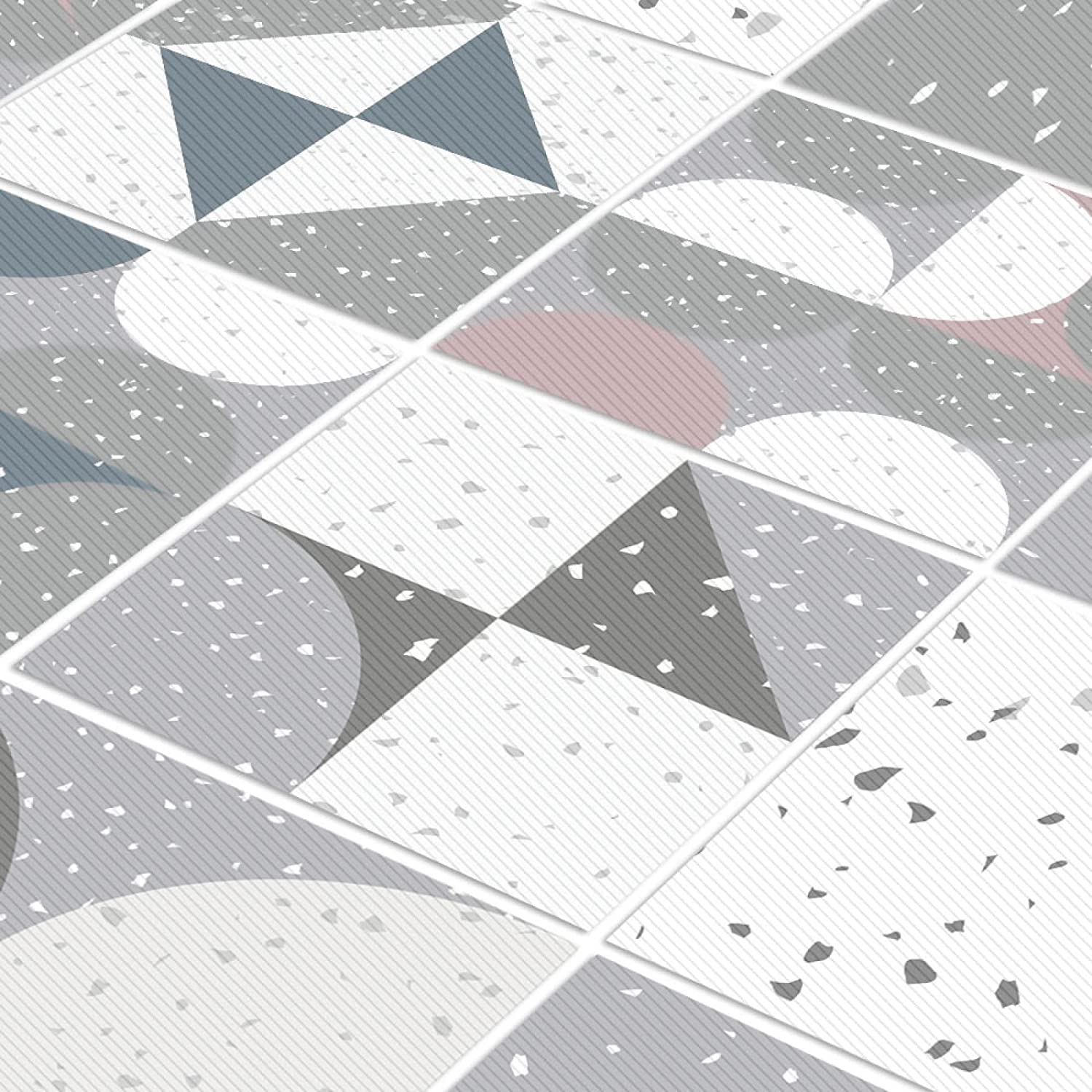 10cm x 10cm Terrazzo Tile Stickers (20 Pack) - Waterproof Peel & Stick Wall Tiles for Kitchen Backsplash, Bathroom, and Home Decor - Easy DIY Home Improvement Solution