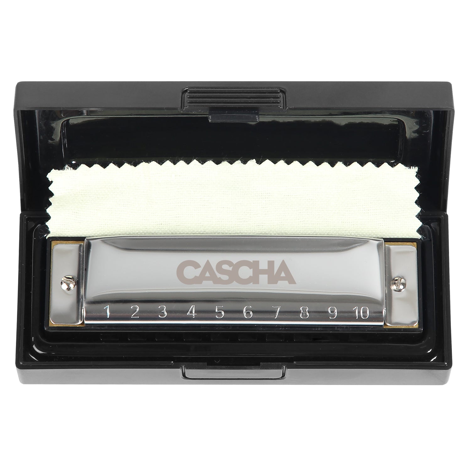 Cascha Blues 10 Hole Harmonica in A Diatonic Key - Professional Mouth Organ for Blues, Folk & Rock Music - Perfect for Beginners & Musicians - Great for Live Performances, Studio Recording & Practice Sessions