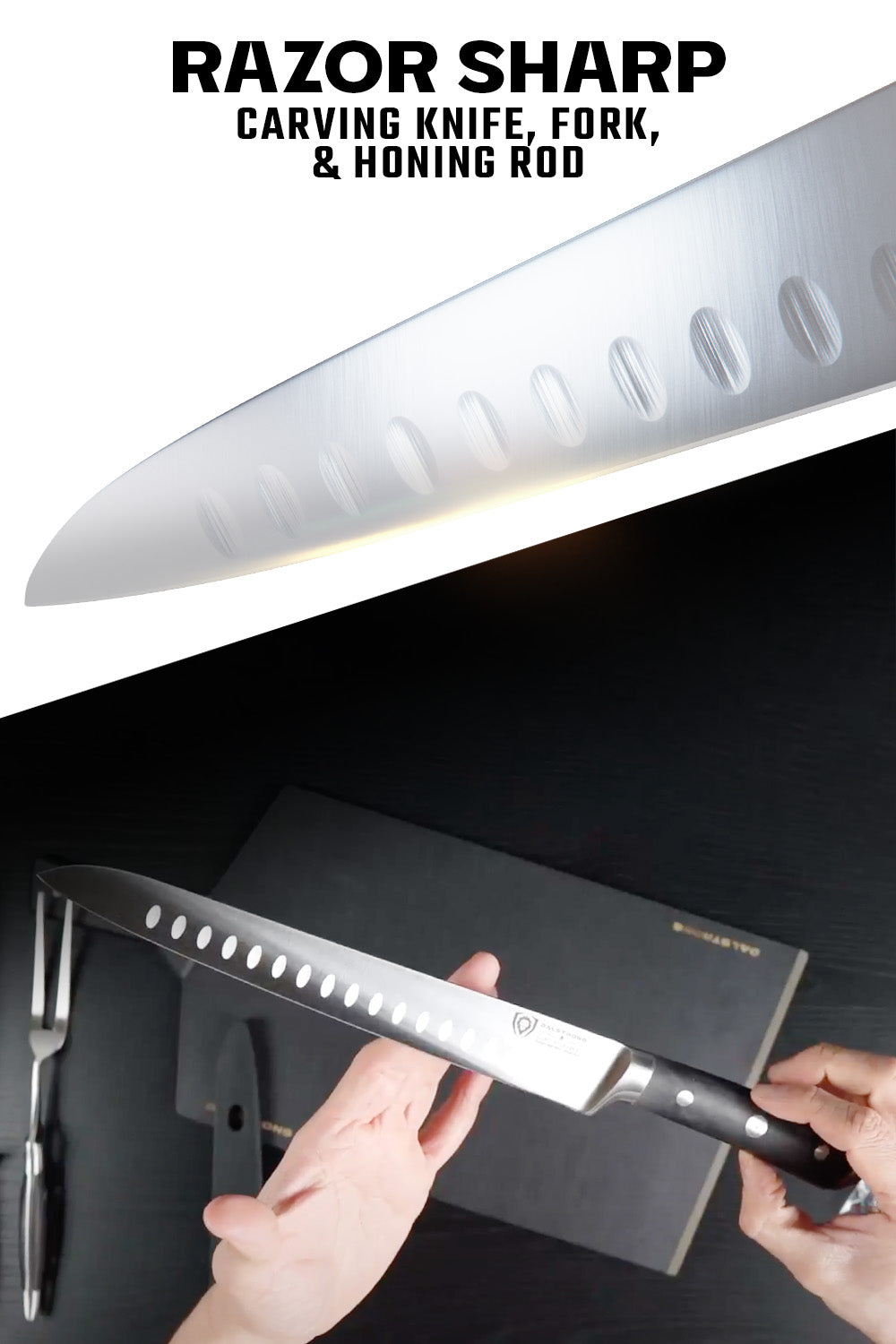 Premium Dalstrong Gladiator Series 9-Piece Carving Knife & Fork Set | NSF Certified | High-Quality Stainless Steel | Perfect for Holiday Roasts, BBQ, and Fine Dining