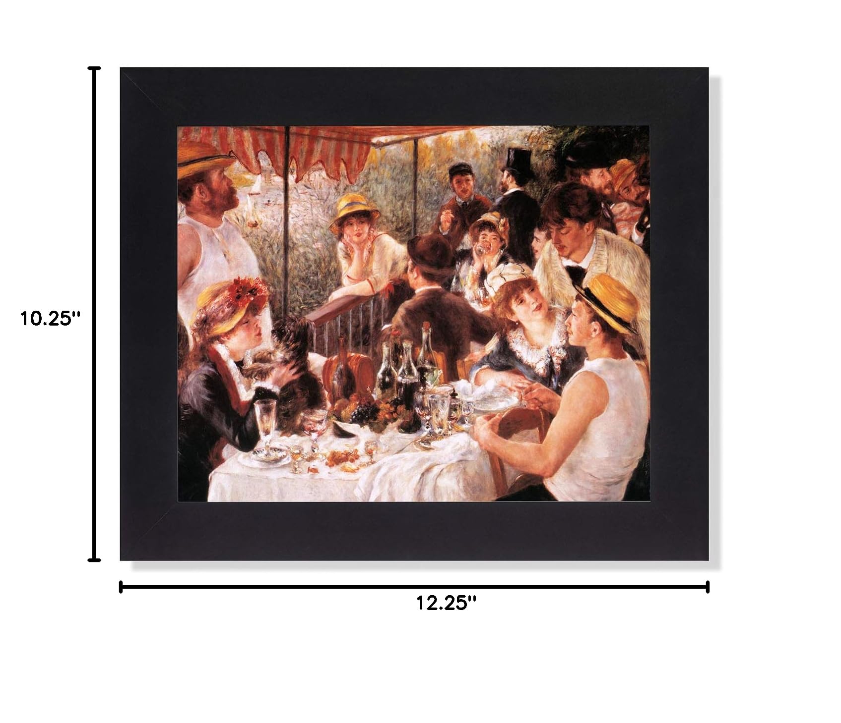 Renoir 'Luncheon of The Boating Party' Framed Art Print - Classic French Impressionist Painting for Living Room, Office & Gallery Wall Decor