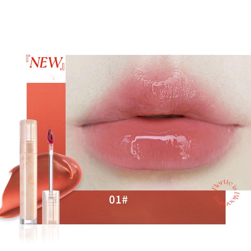 FLORTTE First Kiss Series Glossy Lip Gloss - Hydrating & Shiny Lip Makeup for Daily Wear, Date Night & Special Occasions