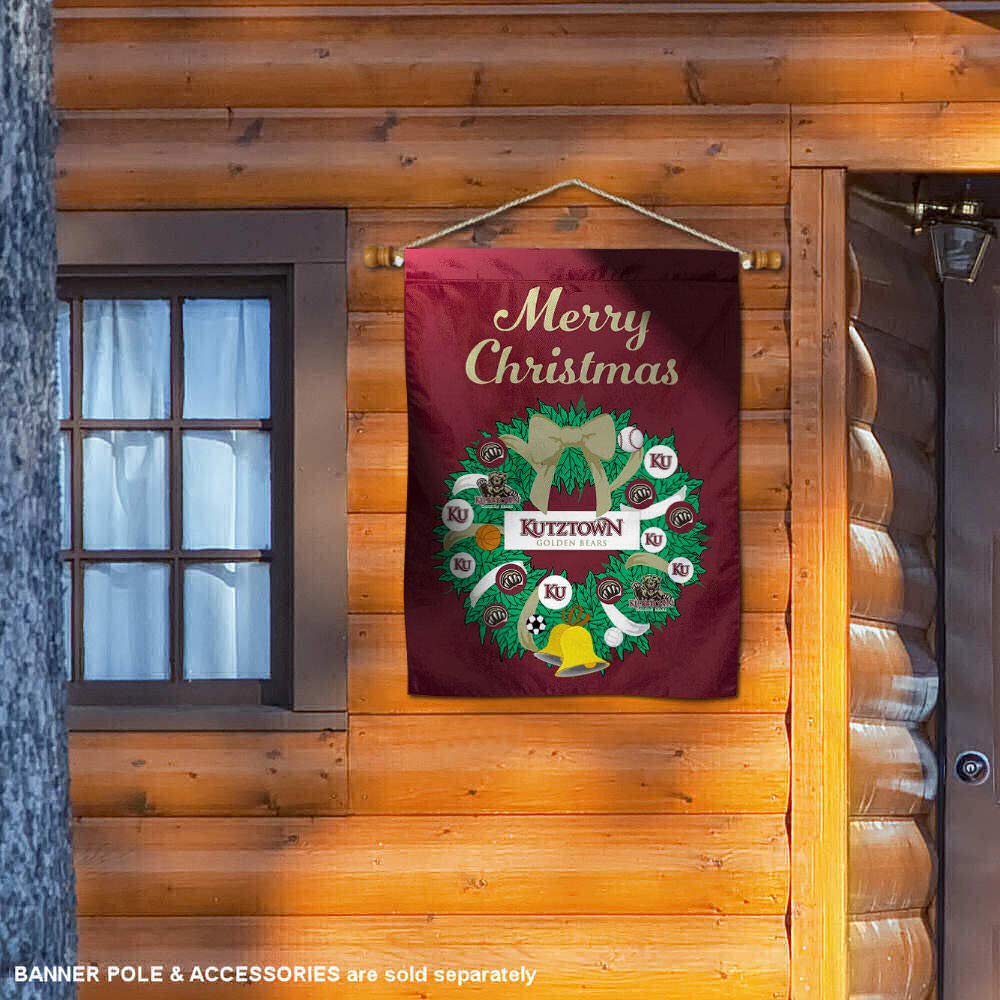 Kutztown Bears Happy Holidays Christmas Banner Flag - Festive Decor for Home, Office & Outdoor Celebrations
