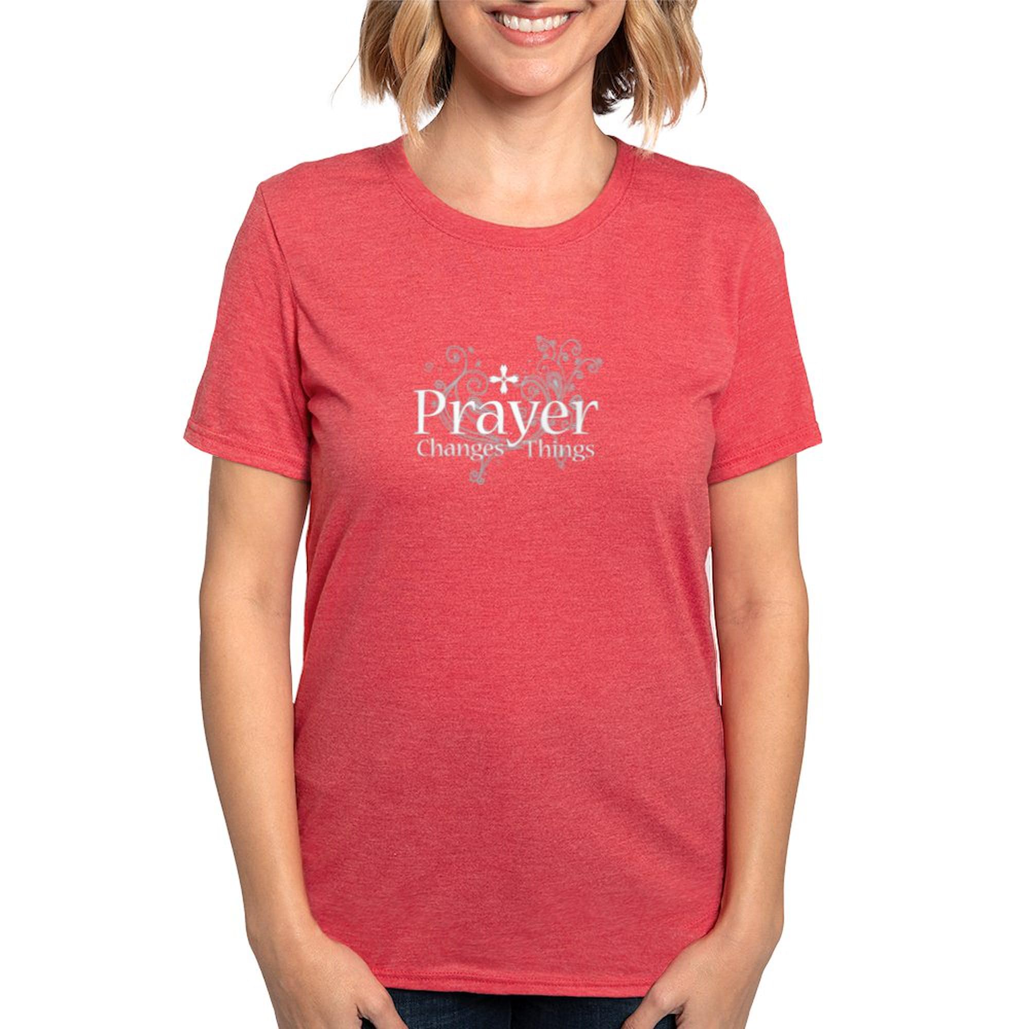 Prayer Changes Things Women's Tri-Blend T-Shirt | Comfortable & Stylish Christian Faith Apparel for Church, Bible Study & Daily Wear