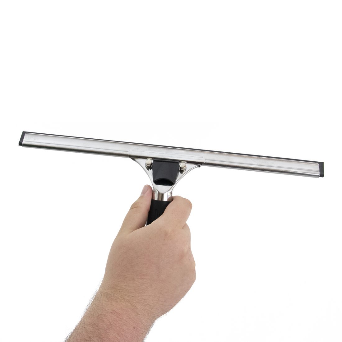 Ettore Complete Stainless Steel BackFlip Squeegee - Professional Window Cleaning Tool for Home, Car, and Shower Glass - Streak-Free Cleaning with Ergonomic Handle