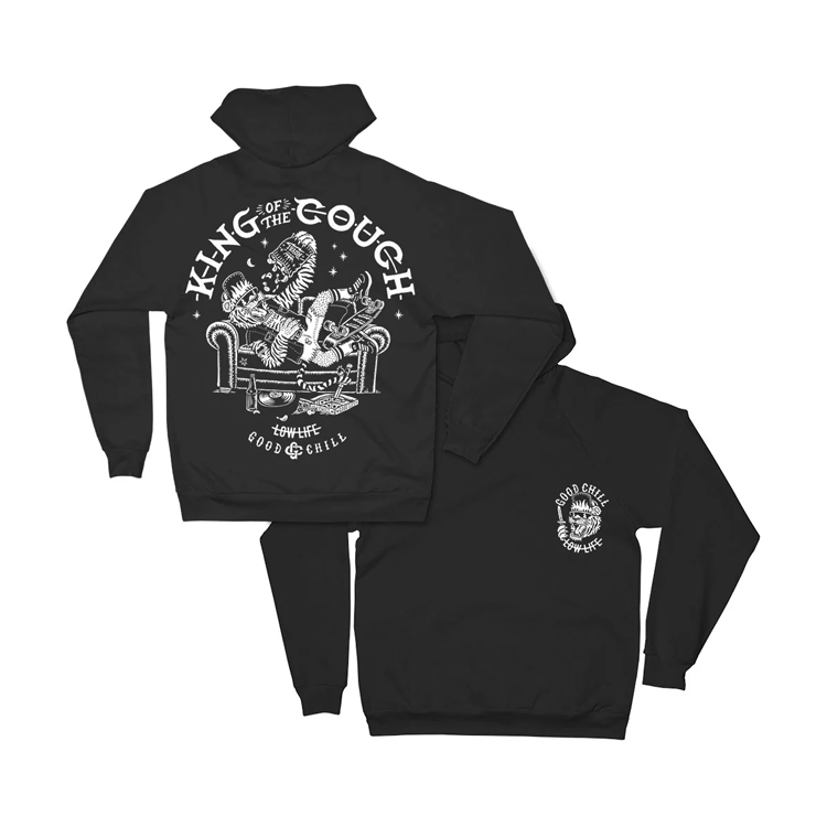 GOOD CHILL Premium Hoodie - King of The Couch - Soft & Comfortable Pullover for Men & Women - Perfect for Lounging, Netflix Nights & Casual Wear