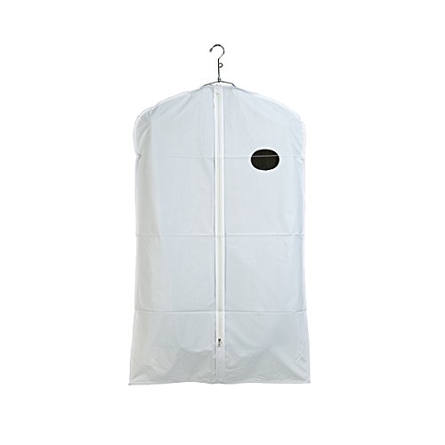 Ethan James 40-Watt 3-Gauge Vinyl Taffeta Finish Window Shade with Oval Window & Center Zipper - White Blackout Curtain for Bedroom, Living Room & Office