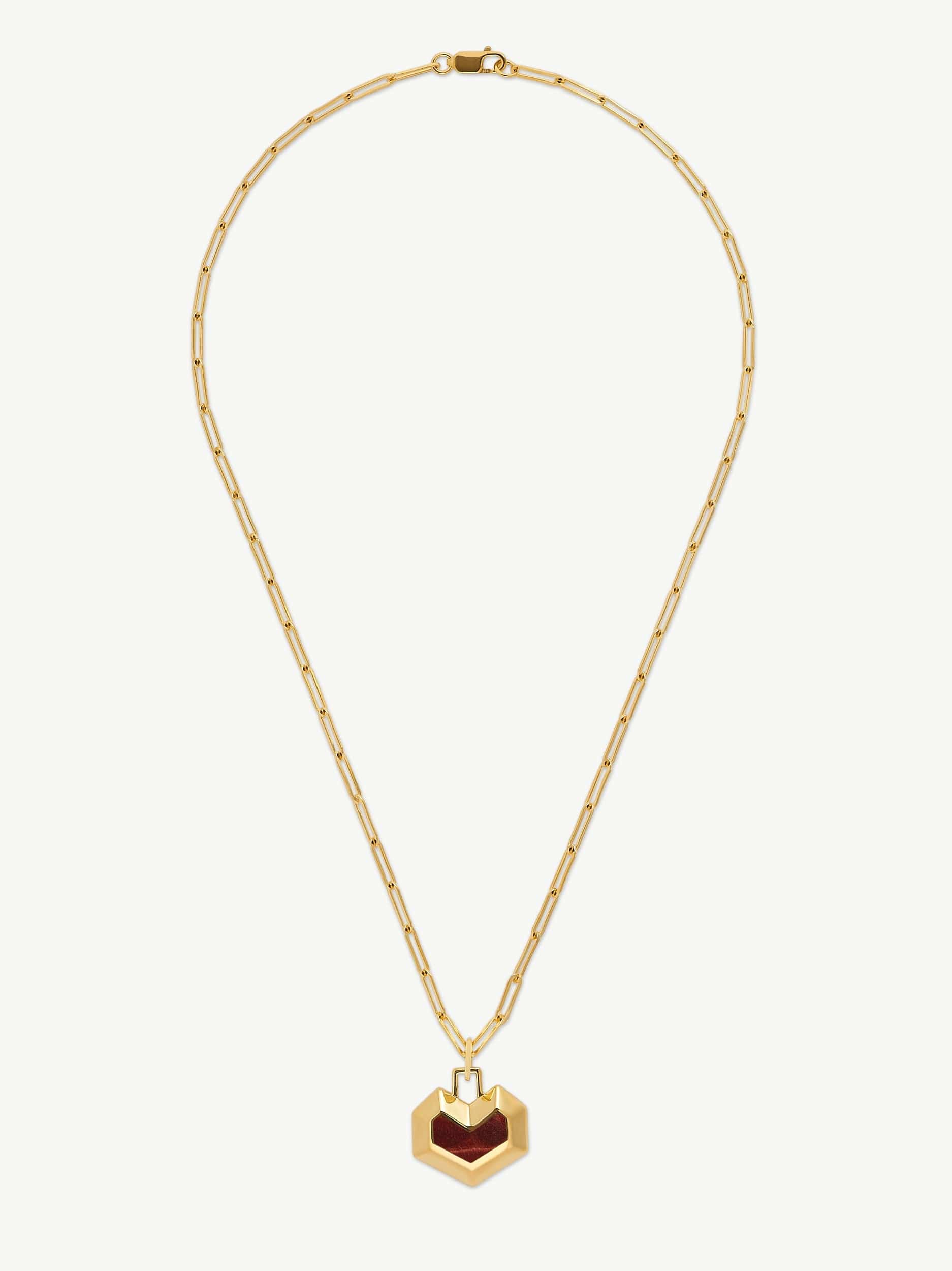 18K Gold Plated Red Tiger Eye Necklace for Women - Elegant Daryl Pendant Jewelry Gift for Birthday, Anniversary & Special Occasions