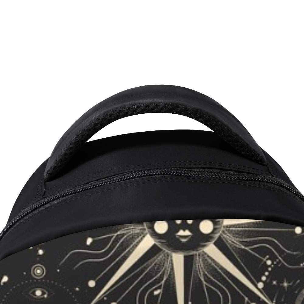 Waterproof 16 Inch Multi-Function Backpack - School, Laptop, Travel & Sports Daypack for Teens & Adults | Moon Phases Design for Casual, Business & Outdoor Use