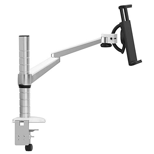 Adjustable Dual Arm Tablet Stand for Desk - 7-10 Inch Height, 360° Rotation Computer Mount for iPad, Laptop & PC - Perfect for Home Office, Gaming & Kitchen Use