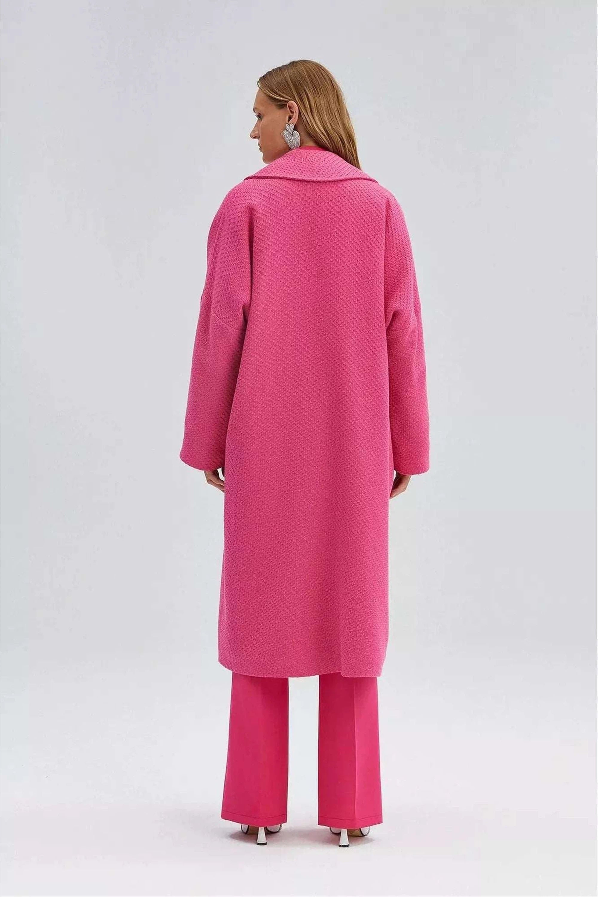 Women's Nina Tweeted Coat in Pink | Elegant Winter Outerwear for Casual & Formal Occasions