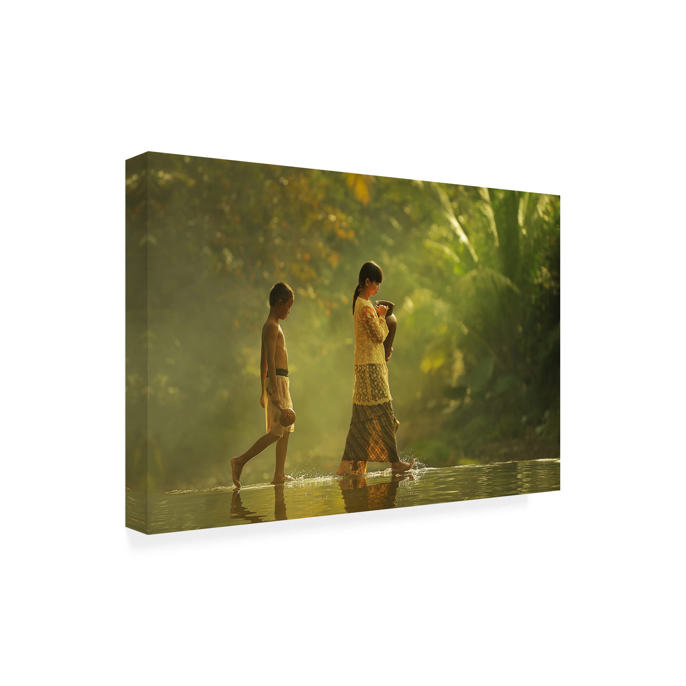 Trademark Fine Art 'Small Steps' Canvas Wall Art by Vichaya - Perfect for Living Room, Bedroom & Office Decor