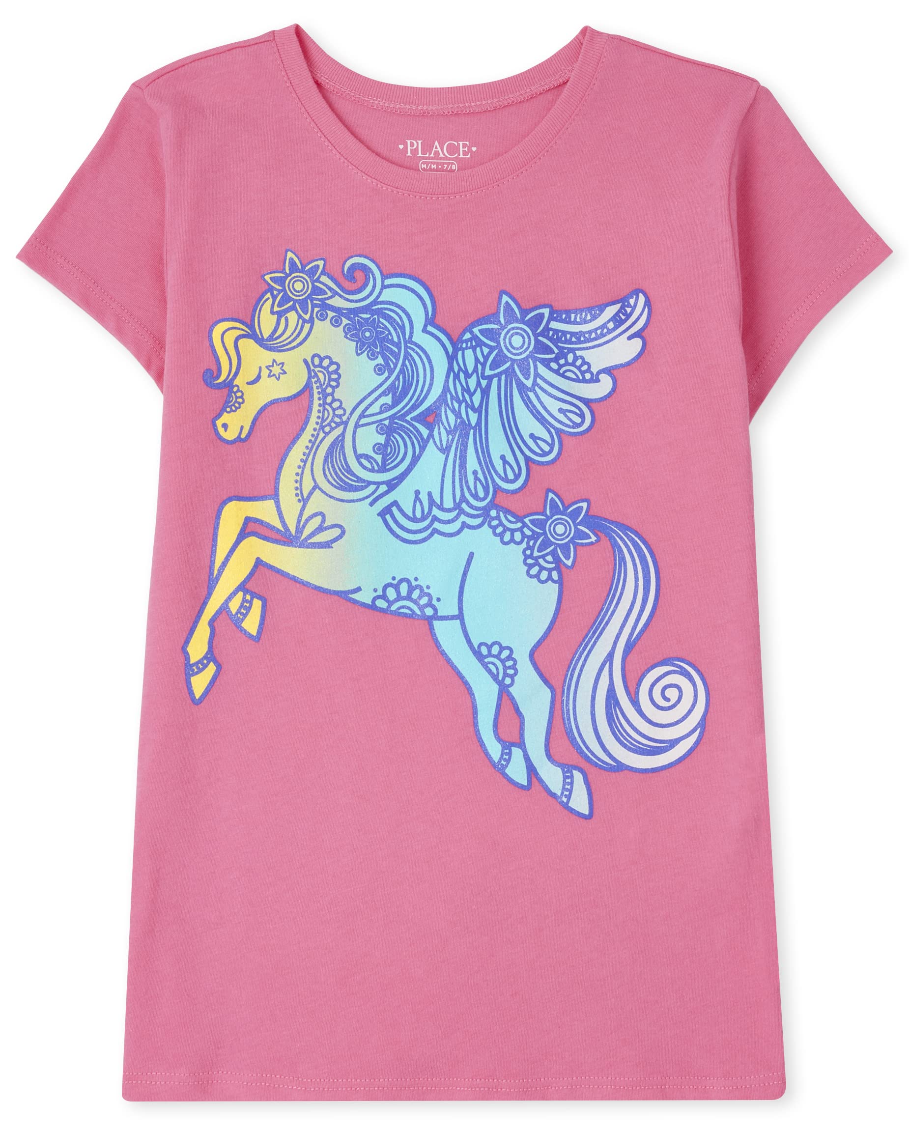 The Children's Place Girls Short Sleeve Graphic Tee - Cute Cotton T-Shirts for Toddler & Kids - Perfect for Playdates, School & Everyday Wear