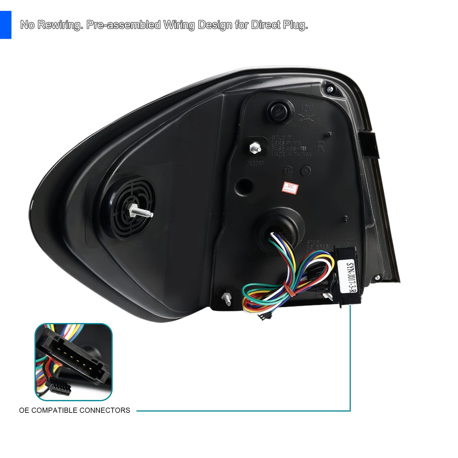 Spec-D Tuning Smoke LED Tail Lights for 2006-2011 Mercedes-Benz W164 ML-Class - Left & Right Pair Assembly - Enhanced Night Visibility & Style Upgrade for SUV