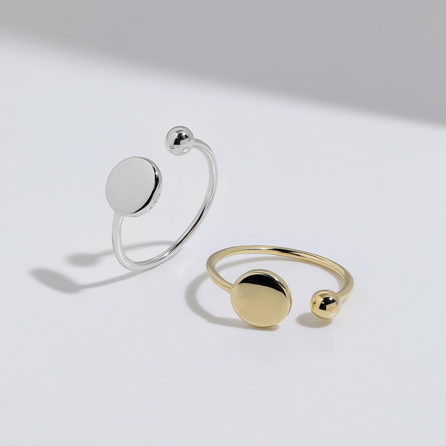 Meissa Sterling Silver Thumb Rings for Women - Adjustable Open Wrap Ring, Dainty Gold Band Statement Jewelry - Perfect for Everyday Wear, Gift Giving & Special Occasions