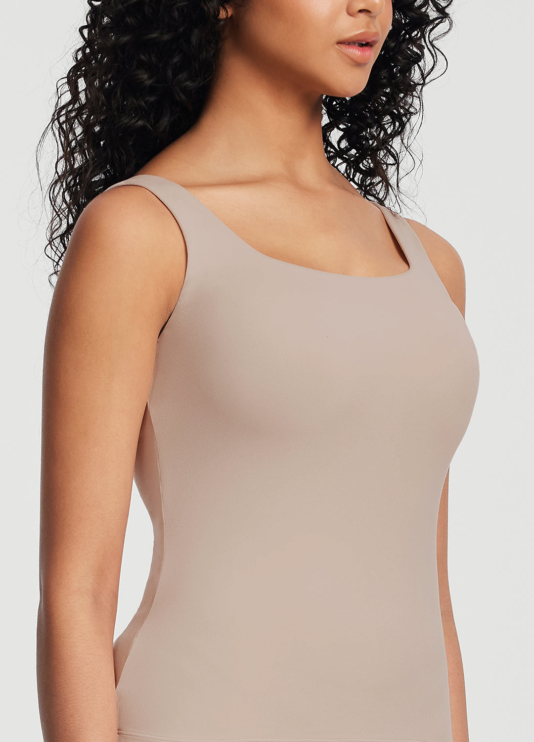 Square Neck Tank Top for Women - Soft Stretchy Sleeveless Summer T-Shirt - Casual Workout & Beach Wear
