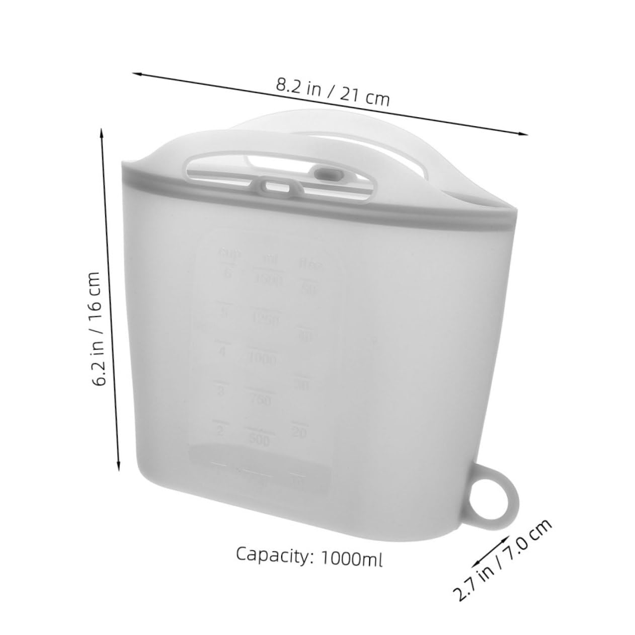 **ANDRESLAD Large Capacity Reusable Food Grade Silicone Storage & Steam Bags for Bottles - Perfect for Baby Bottles, Breast Pump Parts & Food Storage**