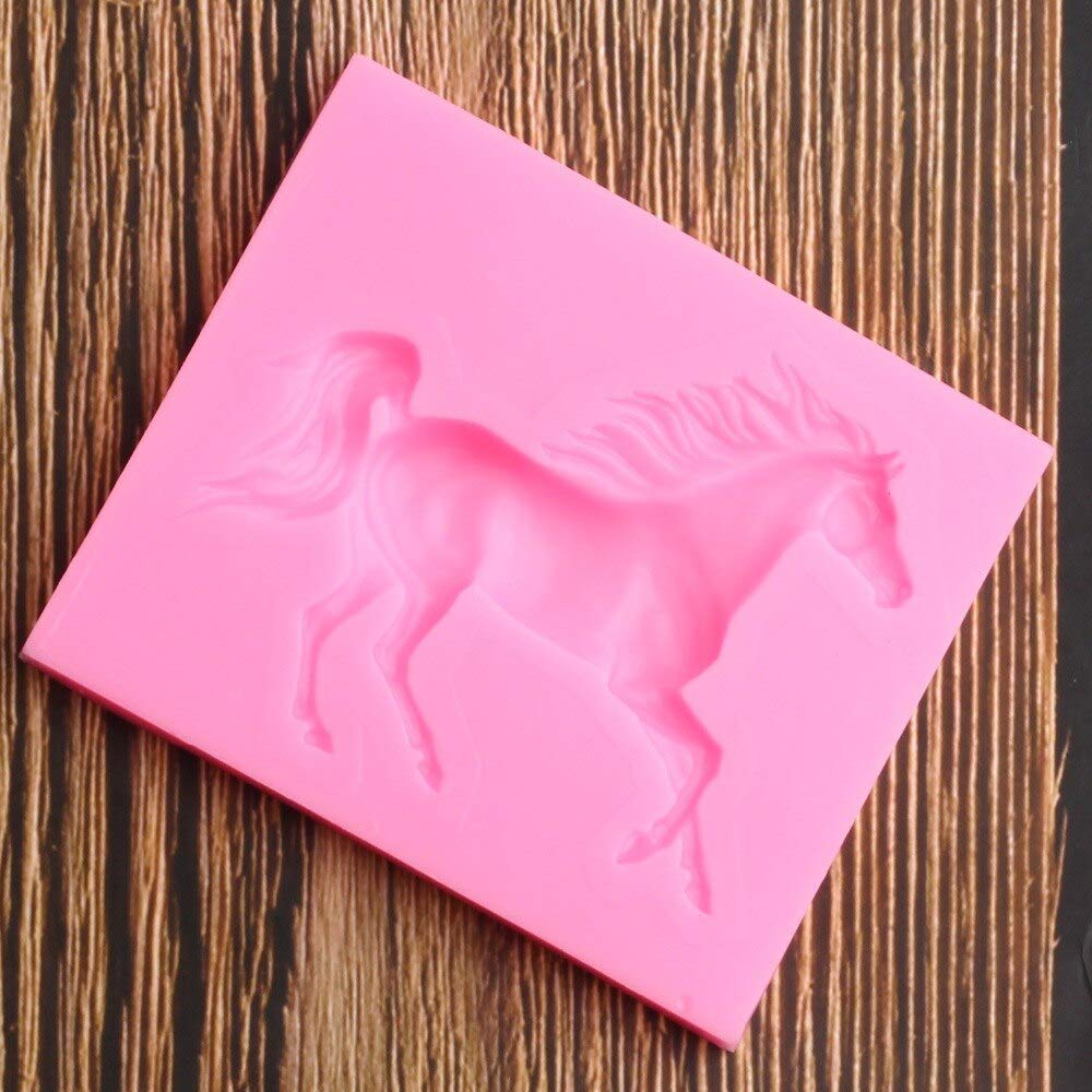 1pc 3D Running Horse Silicone Mold - DIY Dessert Fondant Chocolate Candy Soap Mold for Cake Cupcake Jelly Shots Ice Cream Topper Decoration | Perfect for Birthday Parties, Baby Showers & Holiday Baking