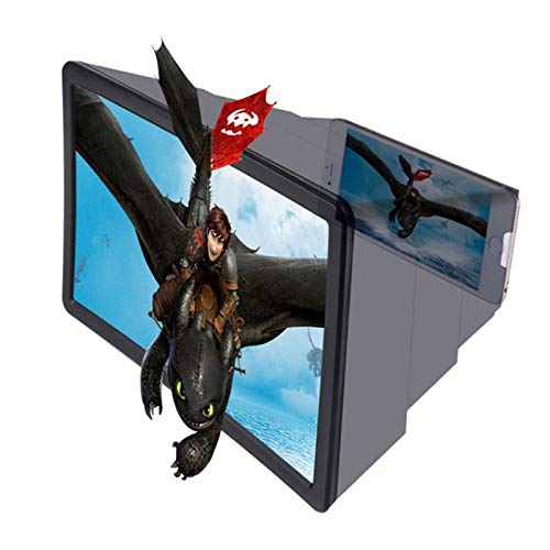 KXA 3D Phone Screen Magnifier - HD Portable Universal Mobile Screen Expander & Amplifier for Movies & Videos (Black) | Perfect for Home Entertainment, Travel & Bedtime Viewing