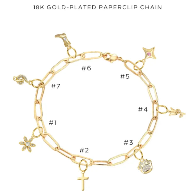 Stylish Charm Bracelet with Assorted Charms - Perfect for Gifts, Parties & Everyday Wear | $46.00