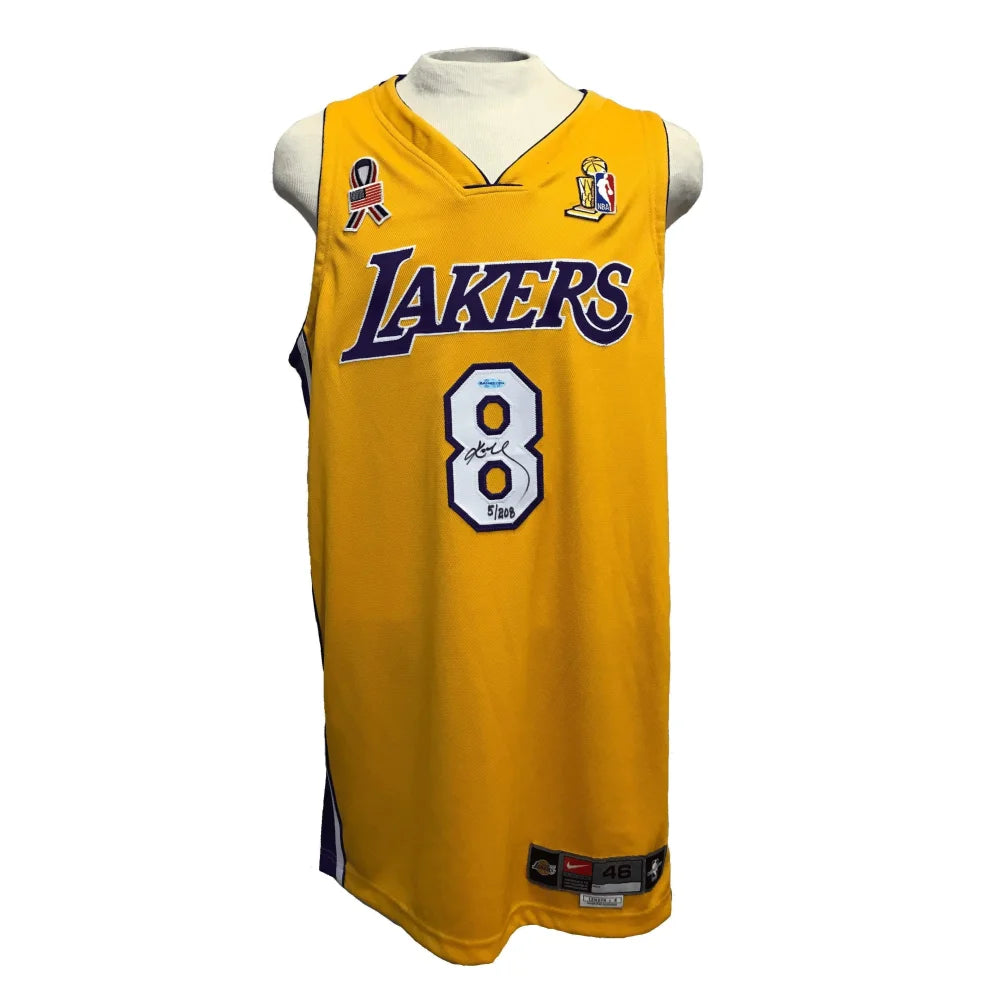 Authentic Kobe Bryant Signed Lakers #8 Jersey with UDA COA #D/208 - NBA Finals Memorabilia for Collectors & Sports Fans - Perfect for Display in Man Caves, Sports Bars & Memorabilia Rooms
