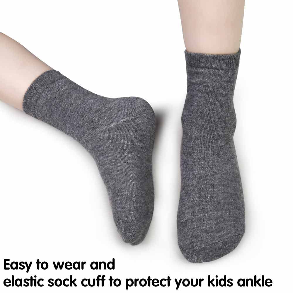 24 Pairs Cozy Athletic Crew Socks for Boys & Girls (Ages 1-13) - Soft Breathable Kids Socks for School, Sports & Everyday Wear
