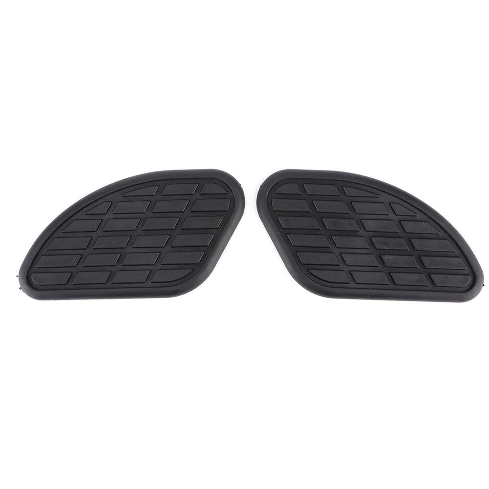 Vintage Motorcycle Knee Grips - Universal Tank Pads for Fuel Tank Protection (Black) - Perfect for Cruiser & Cafe Racer Bikes