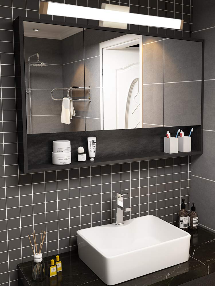 33.5 Inch Brushed Nickel Square LED Bathroom Vanity Light - 18W 4000K Natural White Wall Bar Lighting Fixture for Mirror - Perfect for Modern Bathrooms, Powder Rooms & Dressing Areas