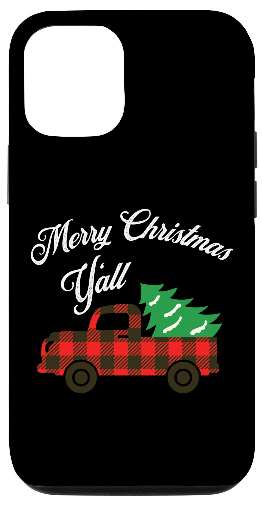 iPhone 12/12 Pro Christmas Buffalo Plaid Truck Case - Festive Red Lumberjack Phone Cover for Holiday Season | Perfect Gift for Christmas, Winter & Outdoor Enthusiasts