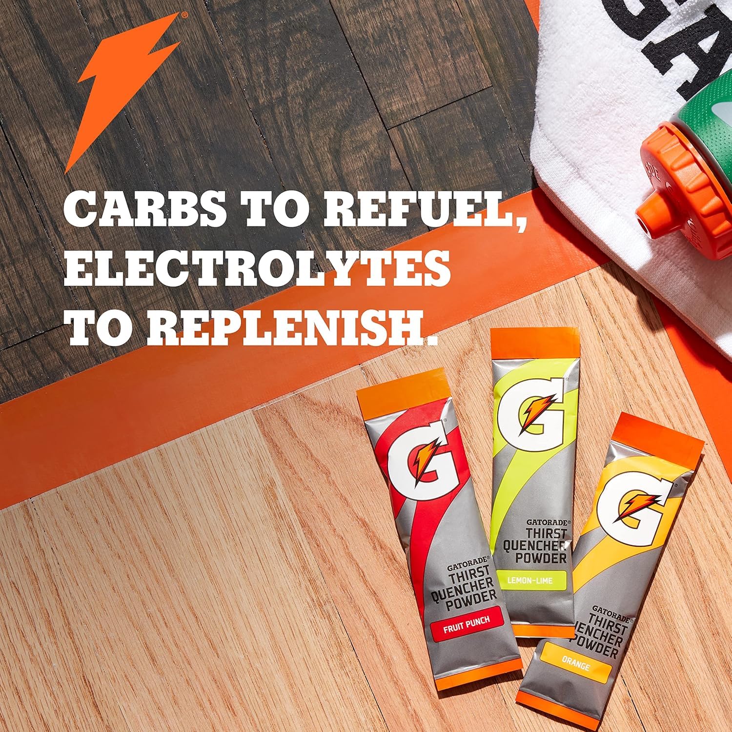 Gatorade Thirst Quencher Powder - 4 Flavor Variety Pack (Lemon Lime, Orange, Fruit Punch, Glacier Freeze) - 21oz Pouches (Pack of 32) - Electrolyte Sports Drink Mix for Hydration & Recovery - Perfect for Workouts, Running, Gym & Outdoor Activities