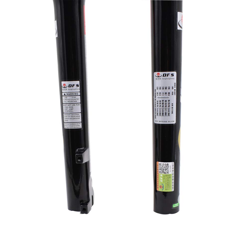 DFS 1.55KG Air Fork Civet Series Suspension MTB Fork - 26/27.5/29 Inch QR 9x100 - Remote & Manual Lockout - Lightweight Mountain Bike Fork for Trail, Cross-Country & Downhill Riding