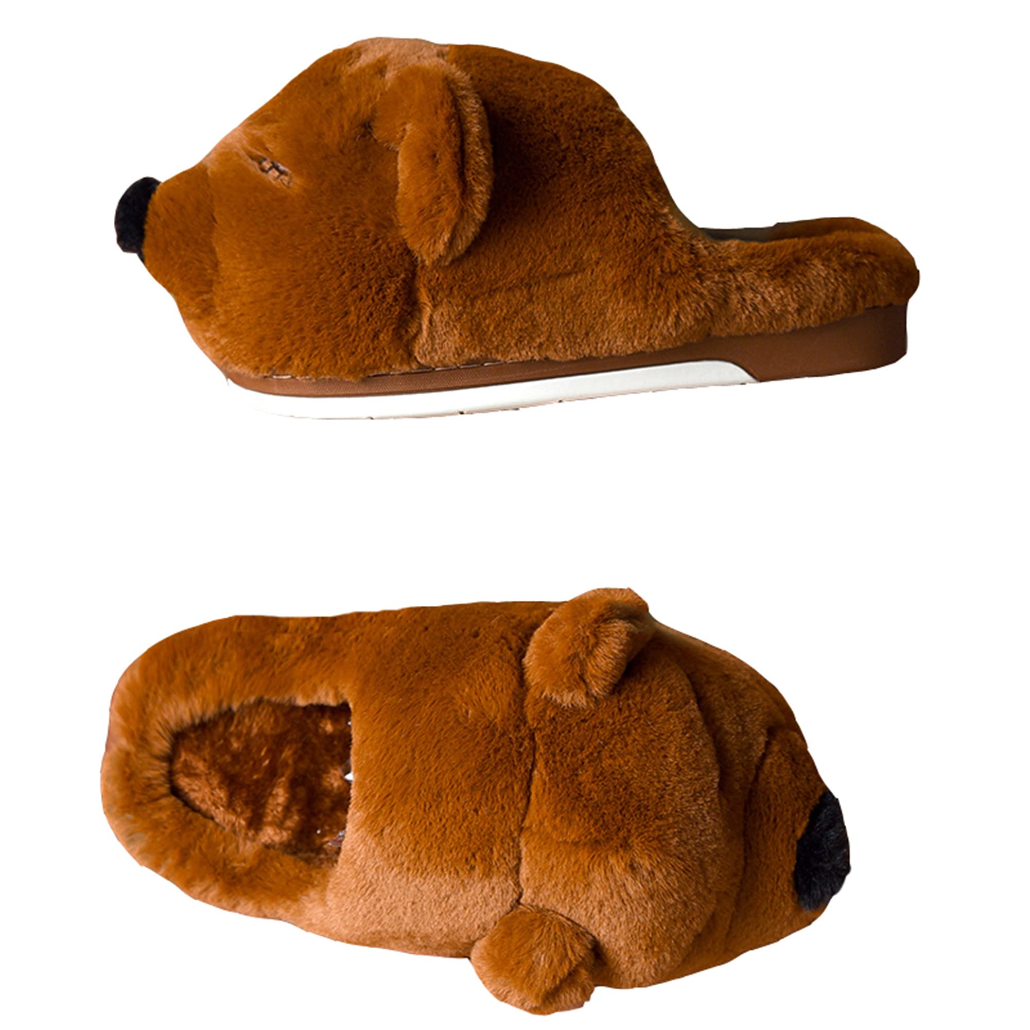 LANFIRE Women's Cute Bear Slippers - Animal Themed Cozy Fuzzy House Shoes, Soft Plush Winter Warm Slippers with Non-Slip Sole for Indoor Comfort | Perfect for Home, Lounge & Gift Giving