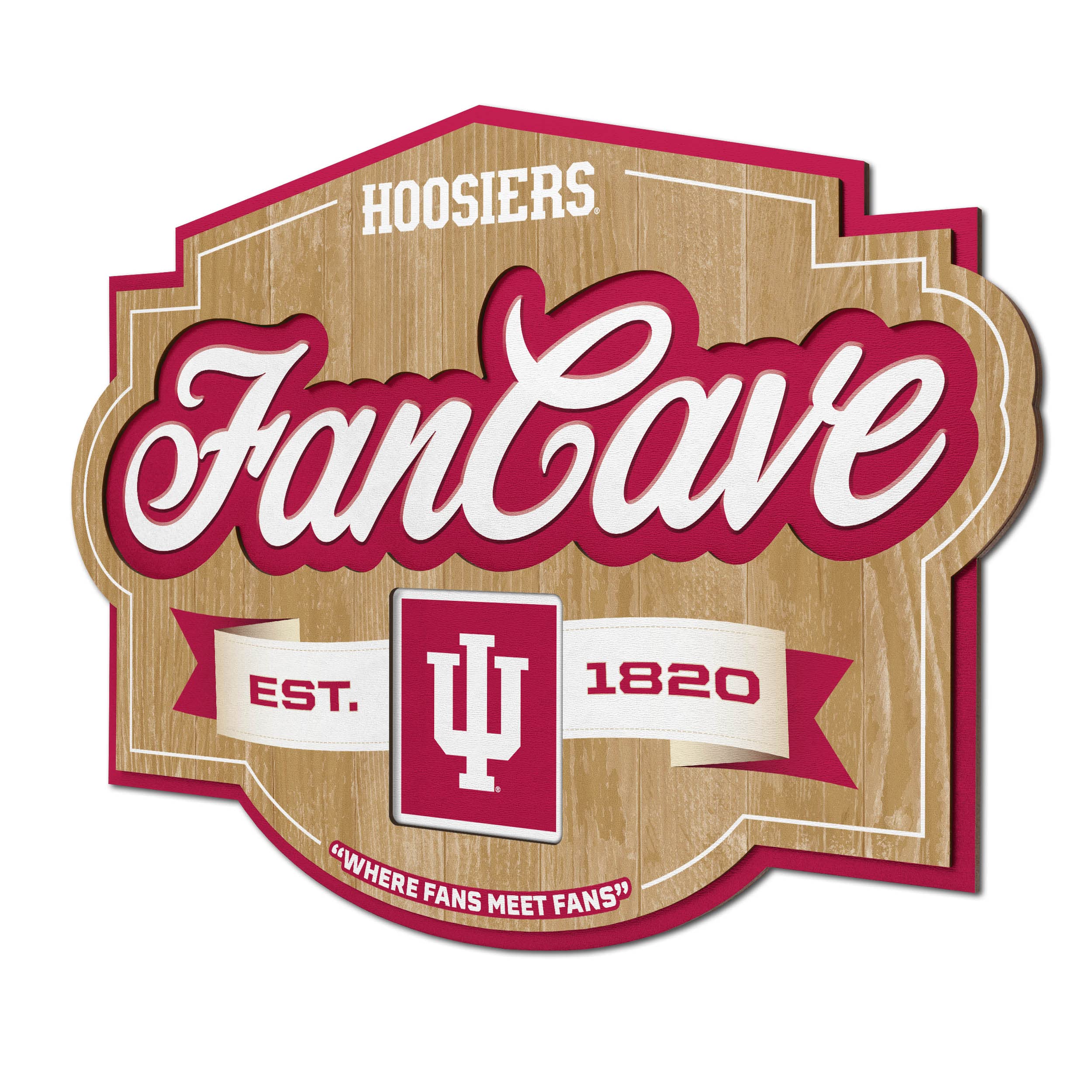 YouTheFan NCAA Fan Cave Sign - Custom College Sports Room Decor for Game Day, Man Cave & Tailgating - Perfect for Football, Basketball & Sports Fans
